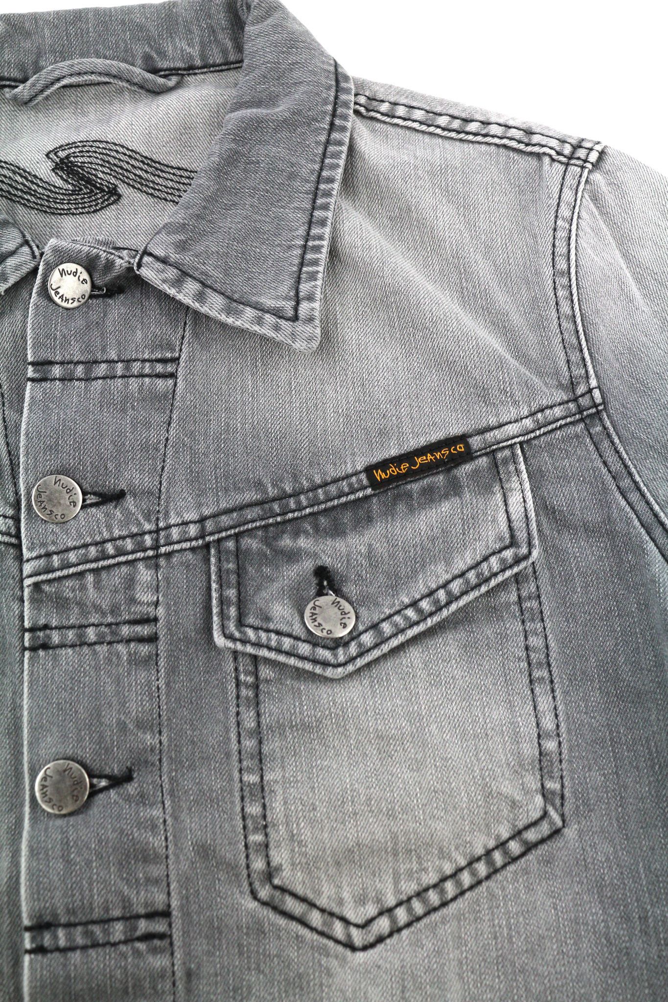 Nudie Jeans CONNY S Sunbleached Black Grey Jacket 81619 Size US S / EU 44-46 / 1 - 6 Thumbnail
