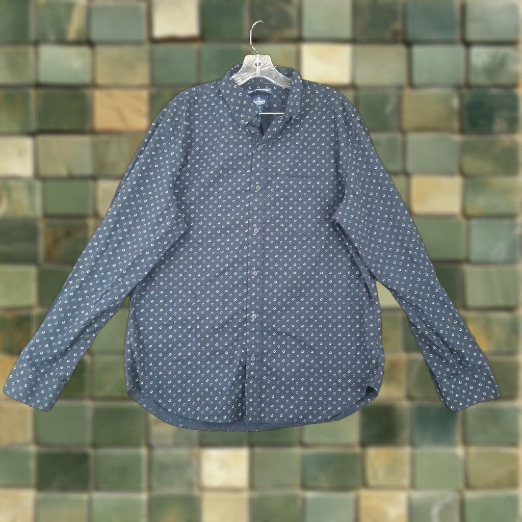 Old Navy Old Navy Men's Long Sleeve Blue Pattern Shirt XL Mens Size US XL / EU 56 / 4 - 1 Thumbnail