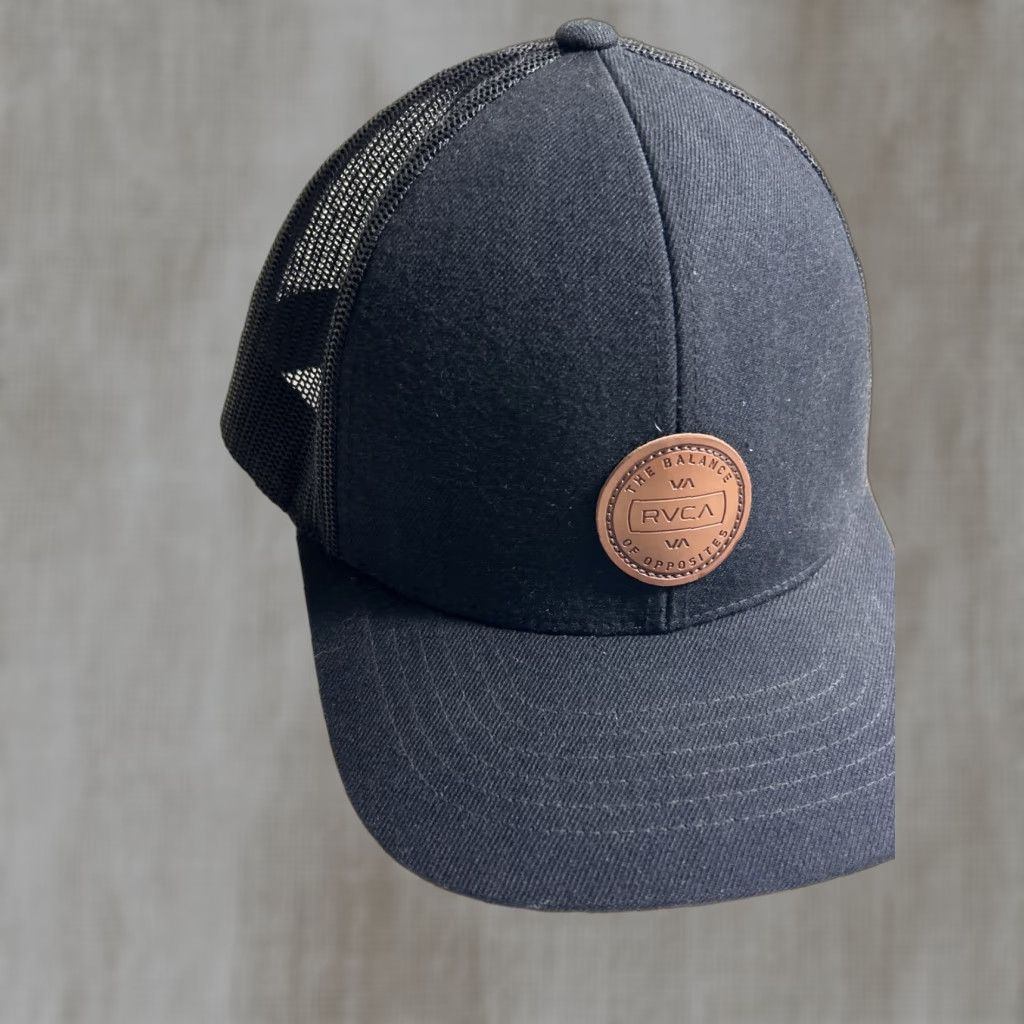 RVCA RVCA The Balance of Opposite Black Snapback Hat Men OSFM Adjustable Brown Logo Size ONE SIZE - 1 Thumbnail
