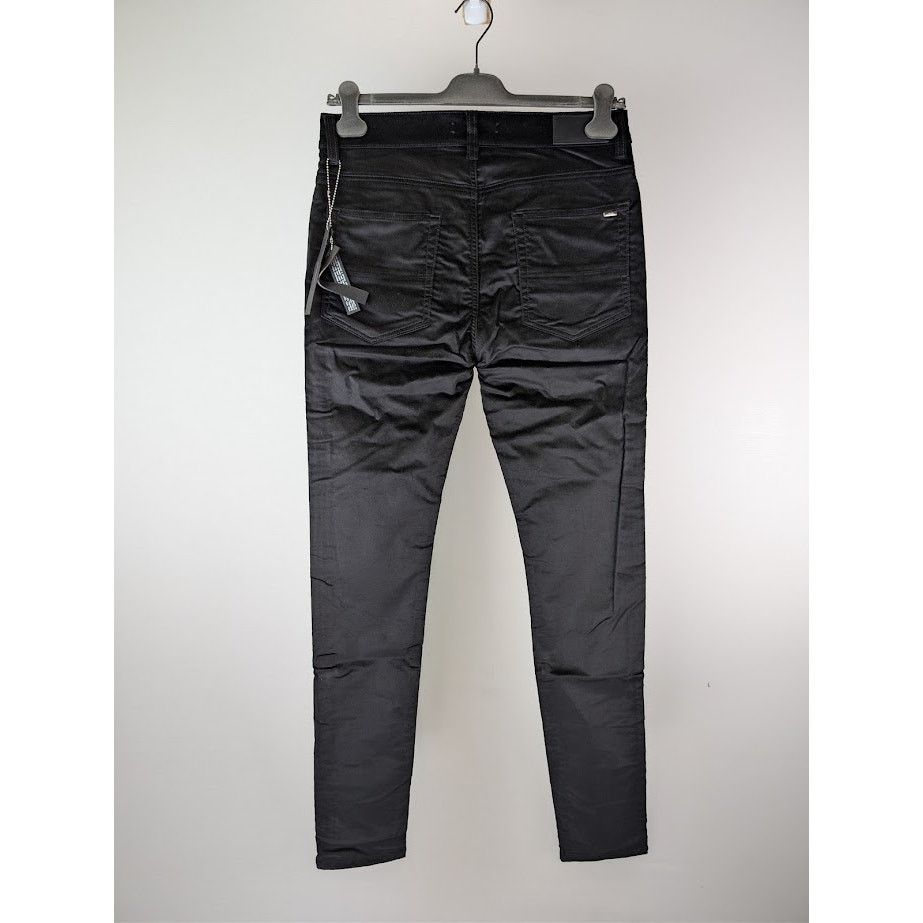 Amiri o1rshd1 Velour Skinny Stack Jeans in Black Size US 34 / EU 50 - 10 Thumbnail