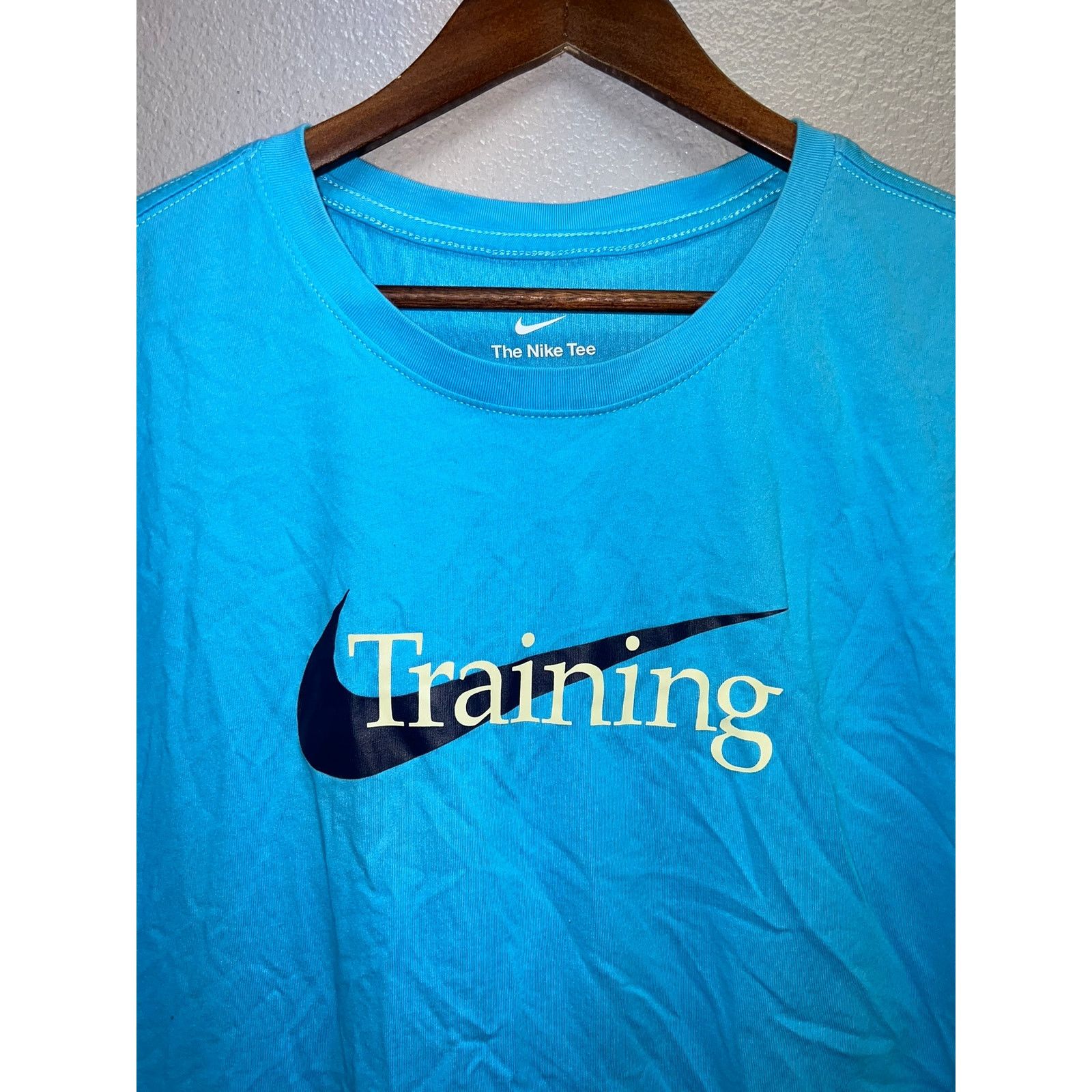 Nike Nike Training Shirt Blue Train Graphic Dri Fit 2XL Tall Size US XXL / EU 58 / 5 - 2 Thumbnail