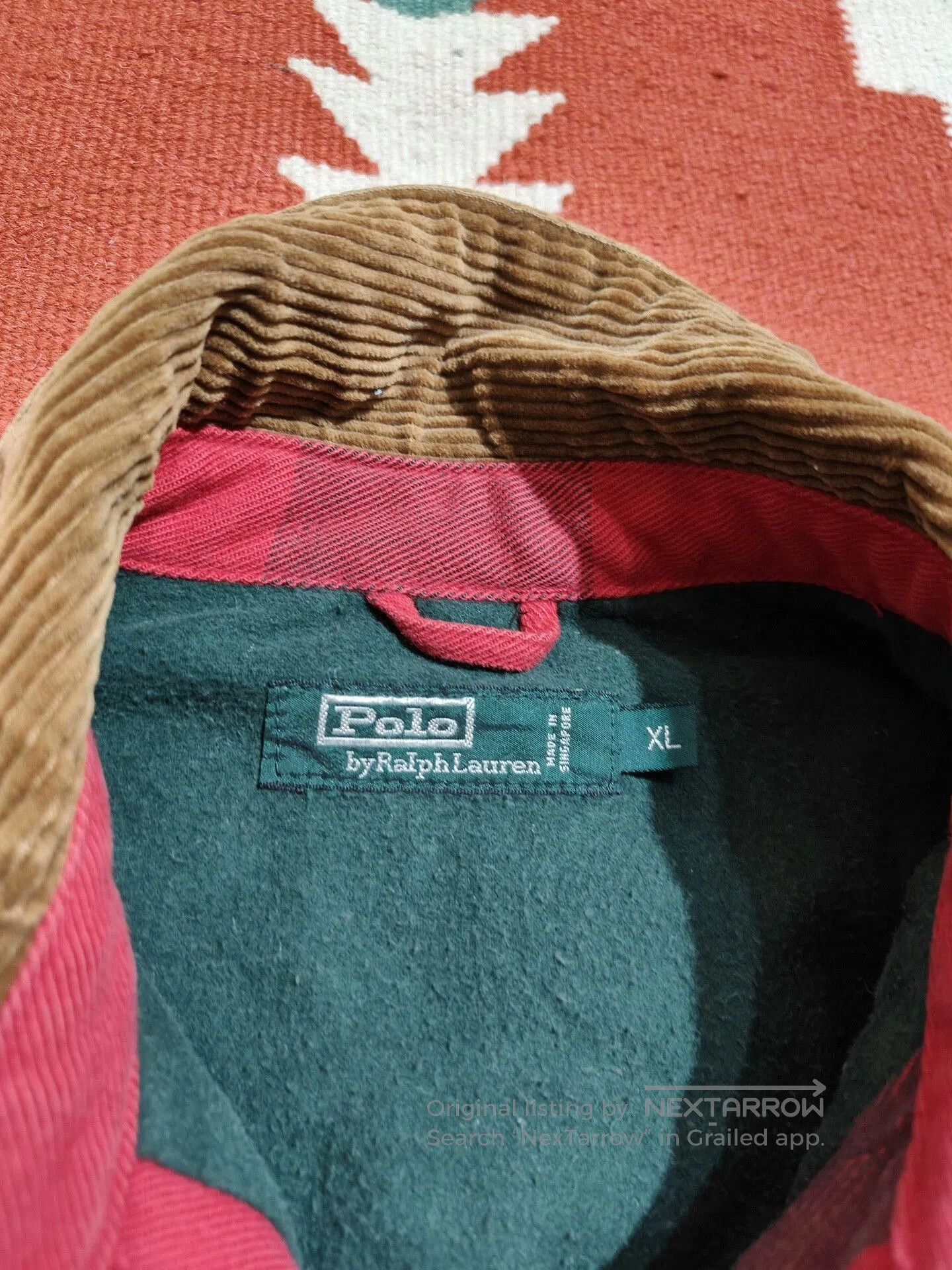 VINNY's Vintage Ralph Lauren Red Checked Jacket. Size XL / US 12-14 / IT 48-50 - 4 Thumbnail