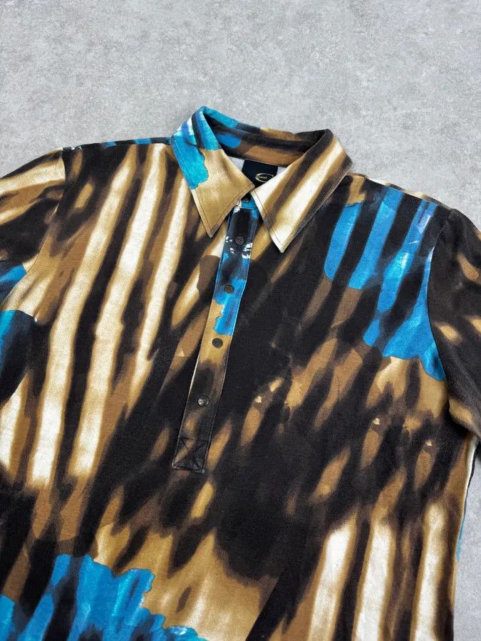 Just Cavalli SS2002 Just Cavalli Psychedelic Hallucination Blue Flowers Shirt Size M / US 6-8 / IT 42-44 - 5 Thumbnail