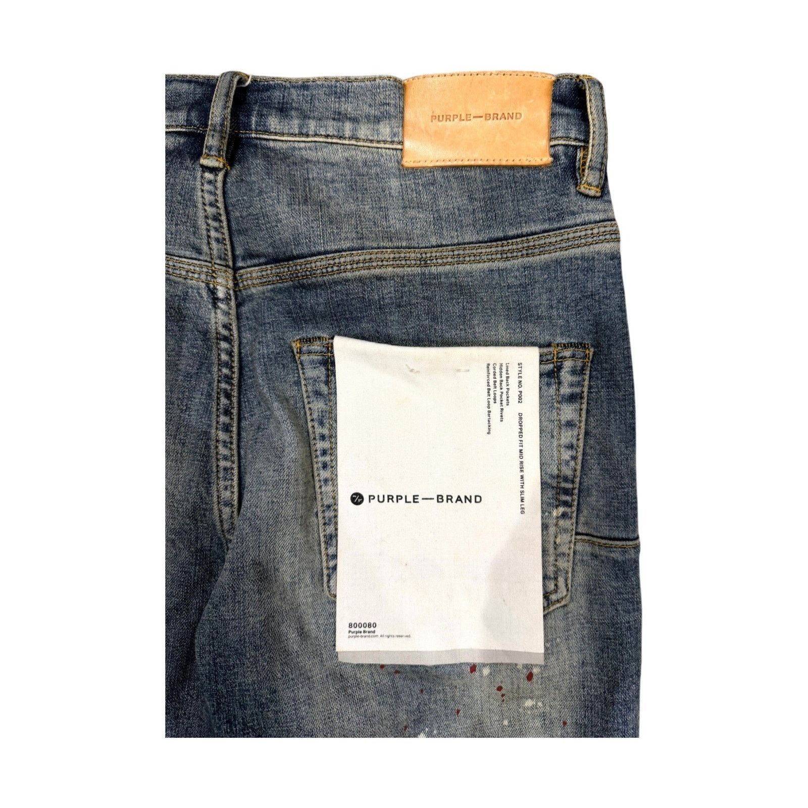 Purple Brand Purple Brand Paint Splatter Light Wash Jeans Size US 29 - 5 Thumbnail