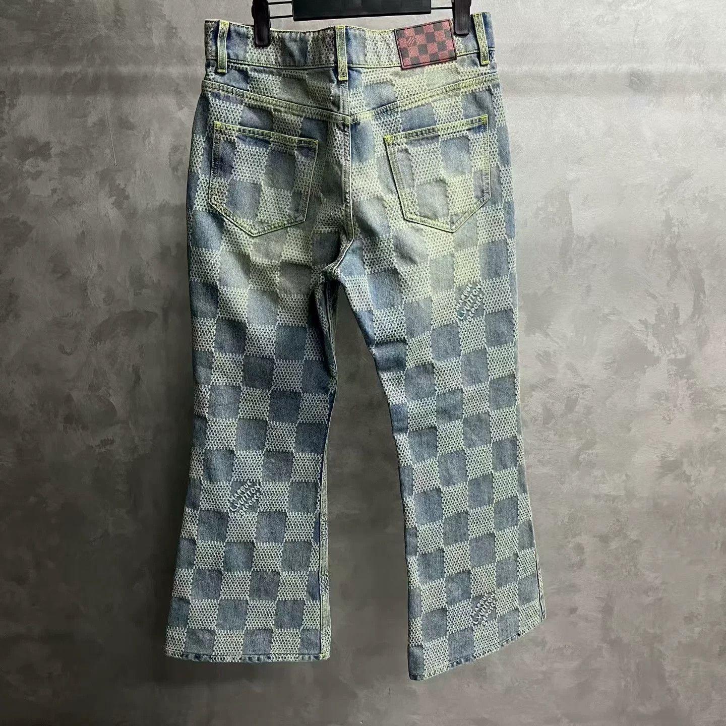 Louis Vuitton Louis Vuitton 2024 Blue Check Straight Jeans Size US 33 - 5 Thumbnail