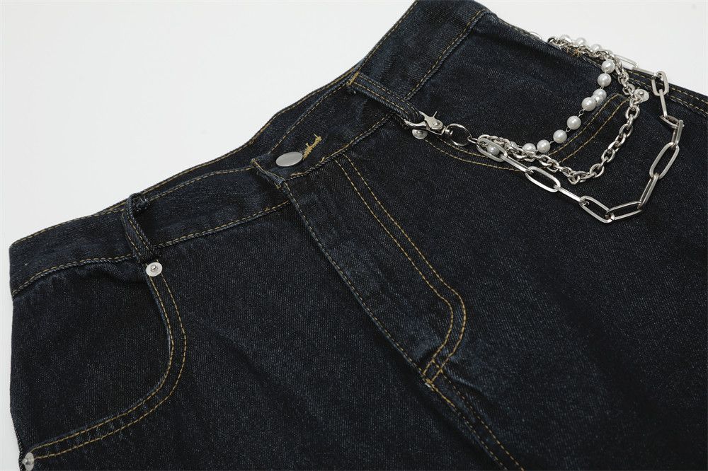 Japanese Brand × Jean Men's street washed loose casual chain cutlass jeans y2k Size US 32 / EU 48 - 4 Thumbnail