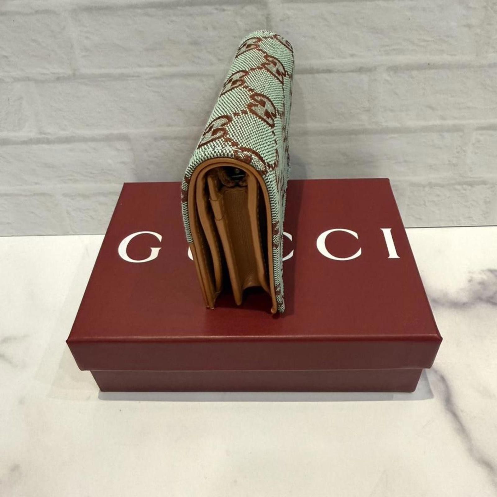 Gucci Gucci green and brown small wallet Size ONE SIZE - 3 Thumbnail