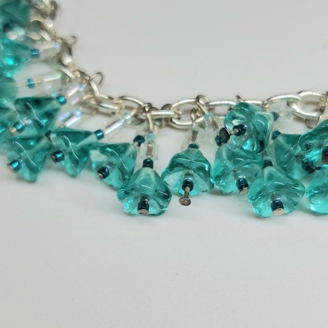 Handmade Bracelet Set 7.25" Charm Earrings Handmade Turquoise Czech Size ONE SIZE - 5 Thumbnail