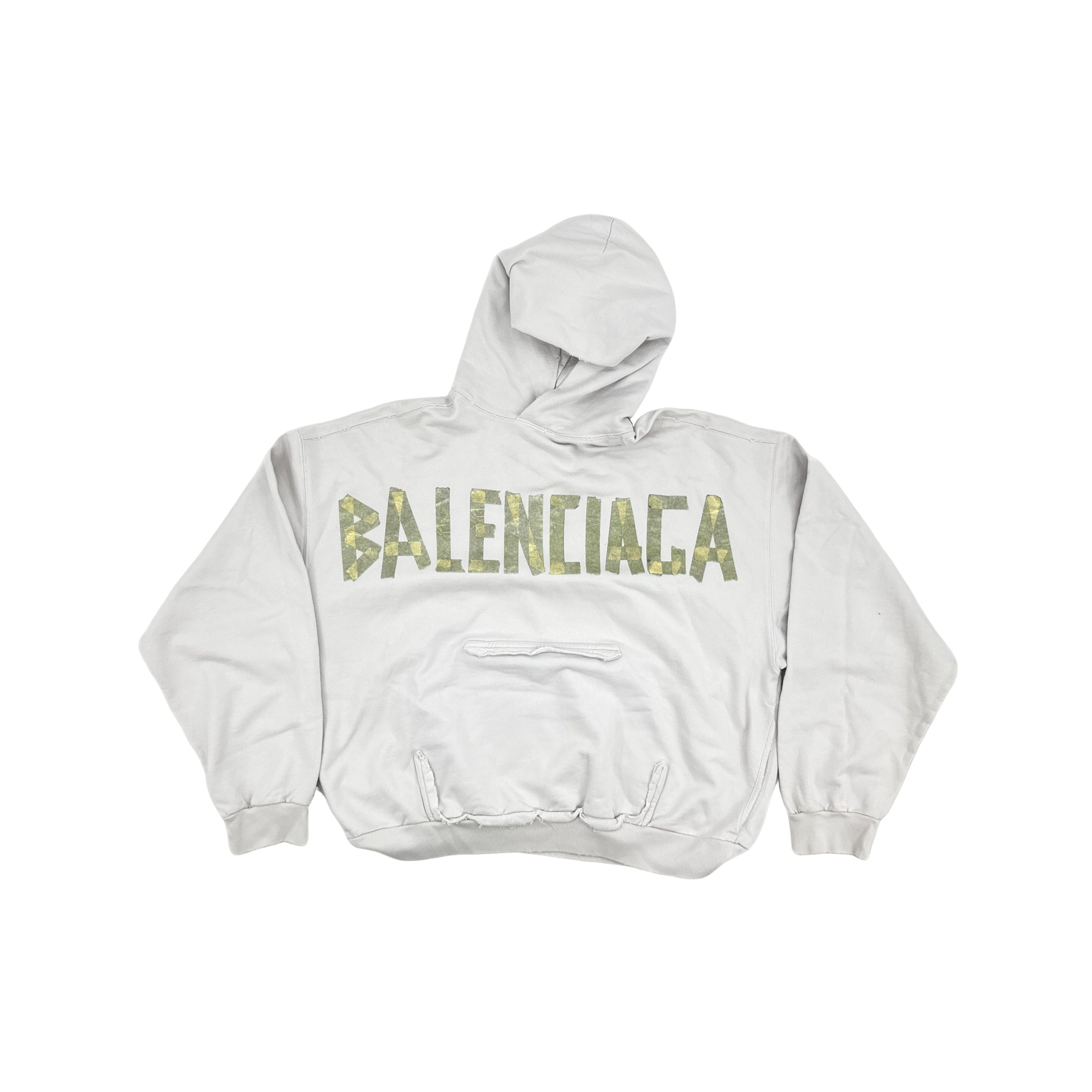 Balenciaga Balenciaga Distressed Logo Hoodie Size S Size US S / EU 44-46 / 1 - 1 Thumbnail