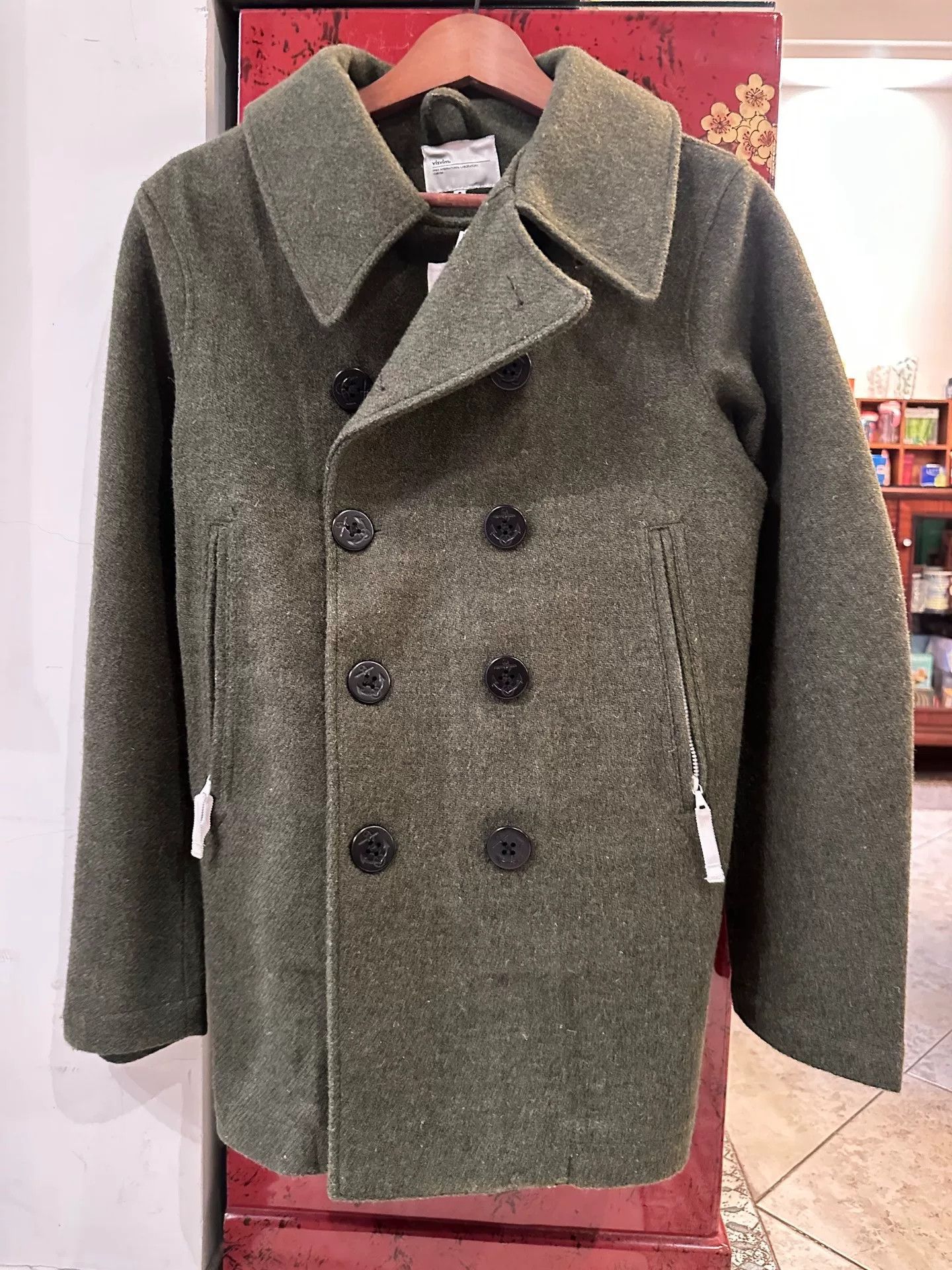 visvim Green Gore-Tex Wool Coat
