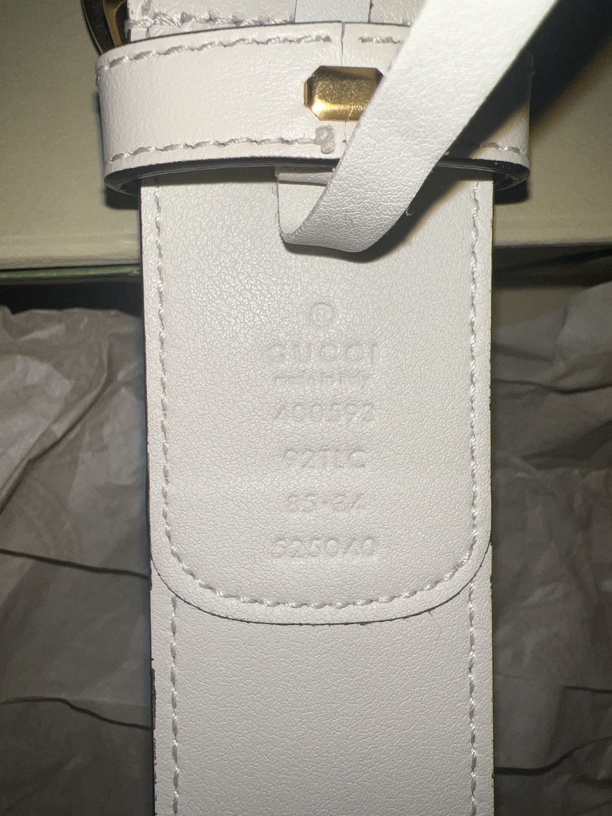 Gucci GUCCI MARMOT GG WHITE GOLD BELT Size ONE SIZE - 8 Thumbnail