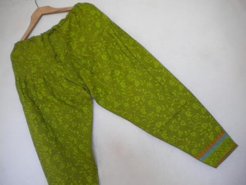 Other harem drop crotch women`s oriental thai pant, S M size Size 27" / US 4 / IT 40 - 3 Thumbnail
