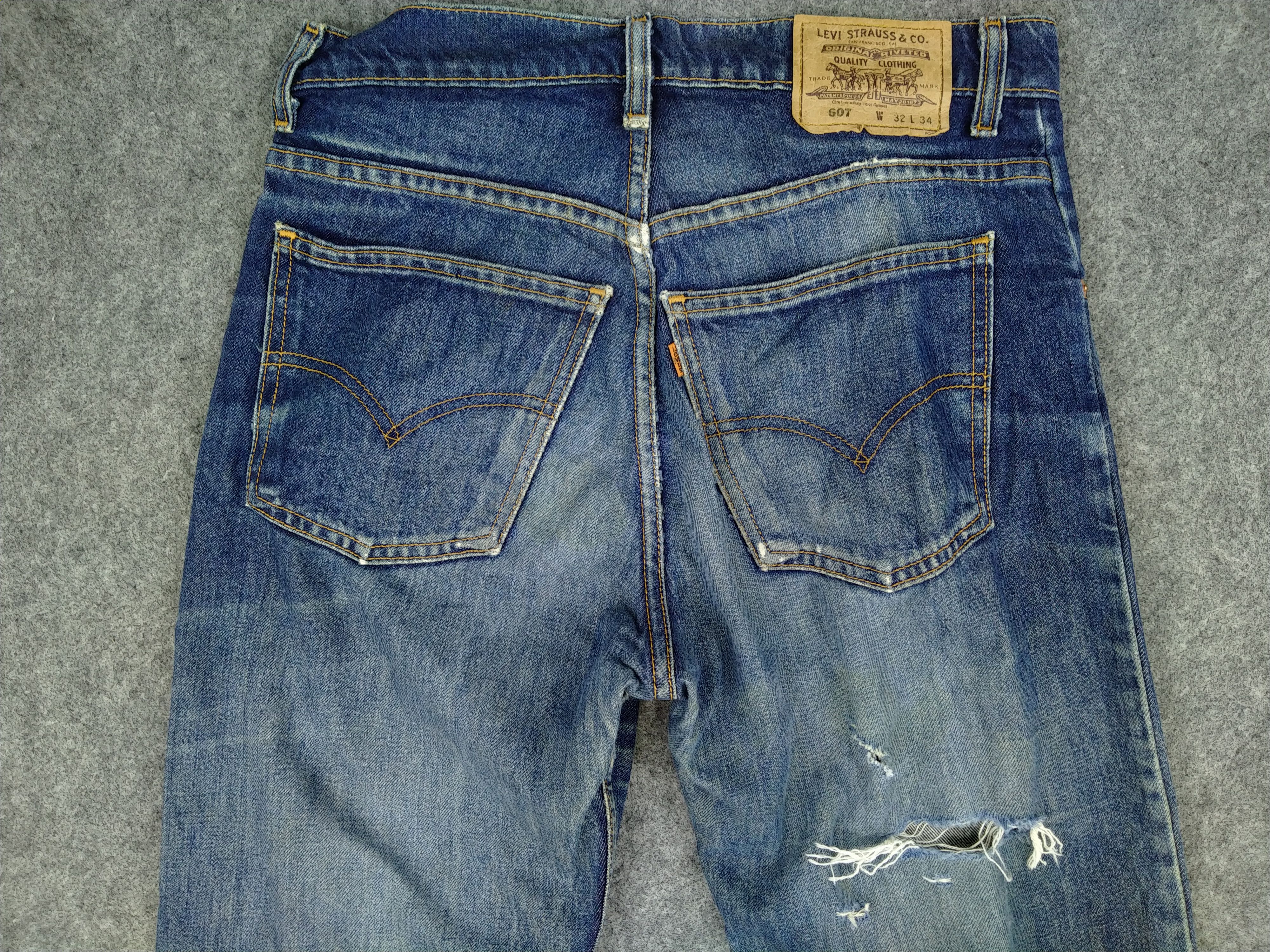 Levi's Vintage Levi's 607 Orange Tab Distressed 31x33.5 -JN170 Size US 31 - 4 Thumbnail