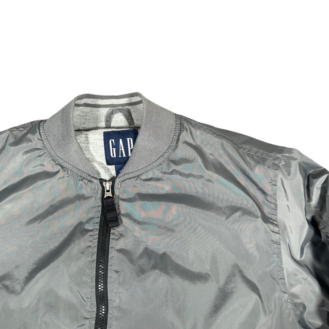 Gap VINTAGE Gap Jacket Bomber Jacket MA1 Flight Nylon Military 90s Gray Adult SMALL Mens Size US S / EU 44-46 / 1 - 2 Thumbnail