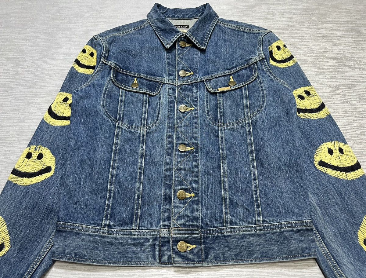 Kapital Kapital 14oz Westerner Long Washed Smiley Denim Jacket Size US XXS / EU 40 - 10 Thumbnail
