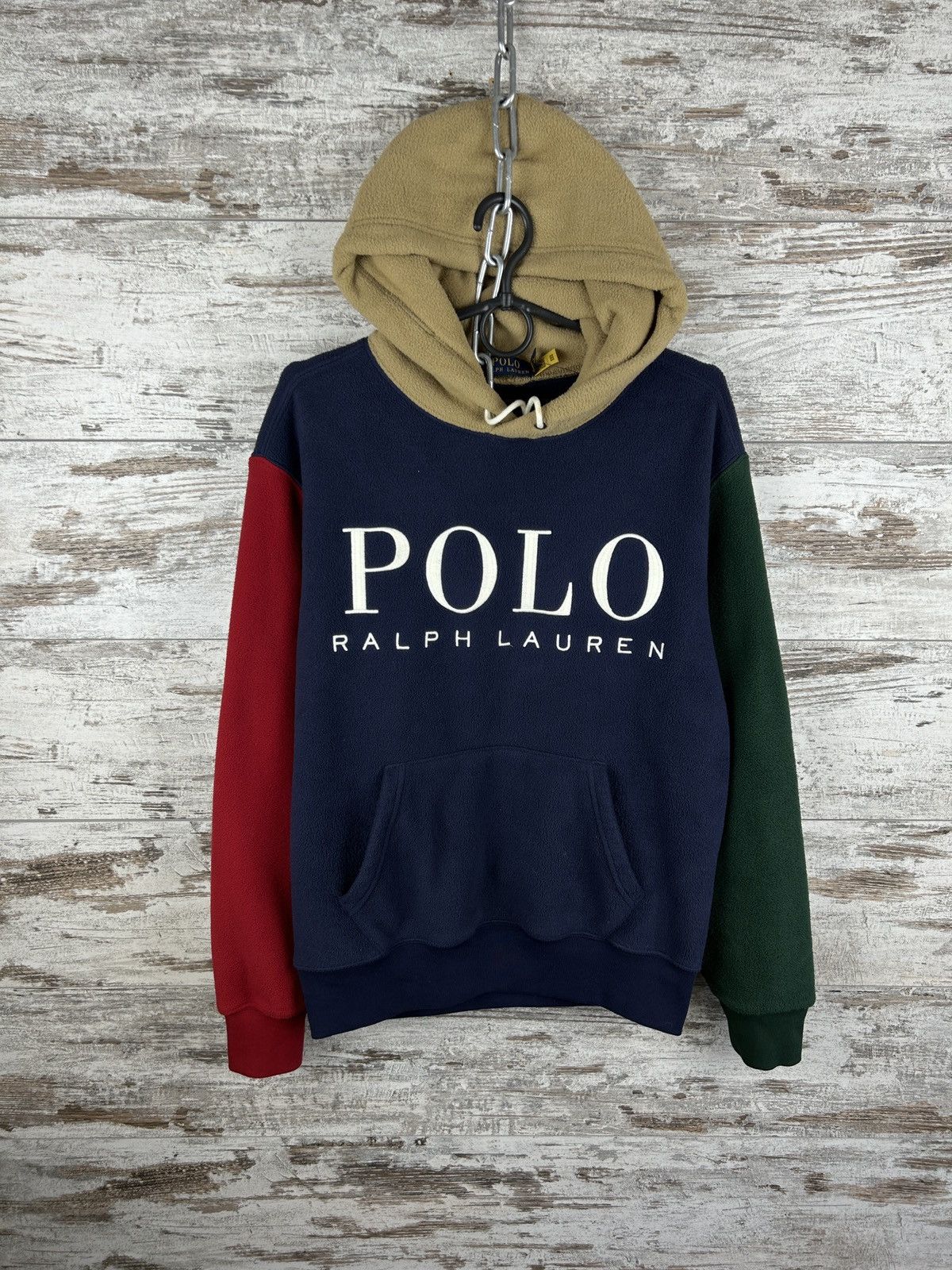 Polo Ralph Lauren Mens Vintage Polo Ralph Lauren collab polar fleece hoodie Size US S / EU 44-46 / 1 - 2 Thumbnail
