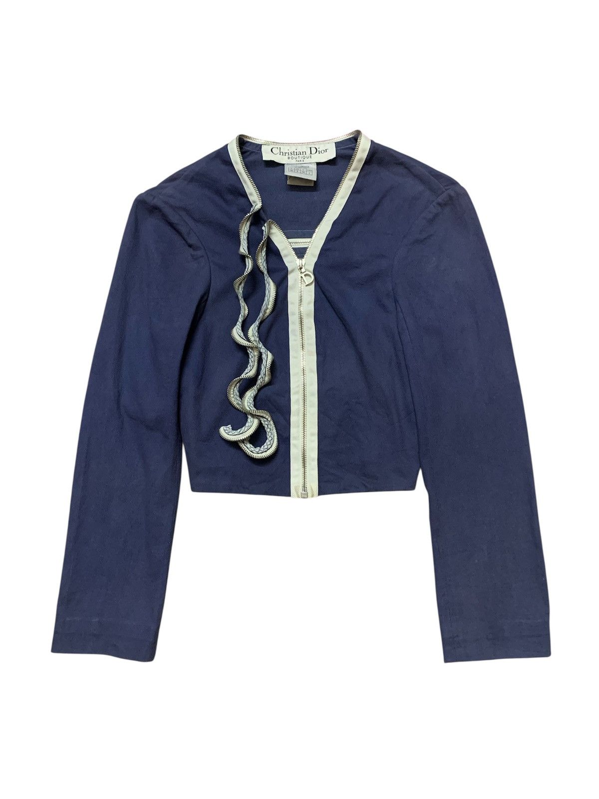Christian Dior Monsieur SS2001 Runway Dior by Galliano Cropped Jacket Size XS / US 0-2 / IT 36-38 - 1 Thumbnail