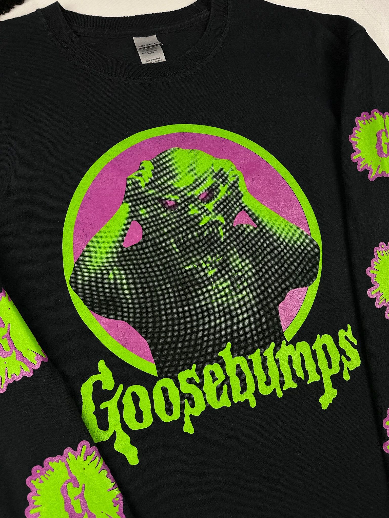 Expert Horror Vintage Goosebumps tshirt longsleeve Halloween Horror Tee Size US L / EU 52-54 / 3 - 6 Thumbnail