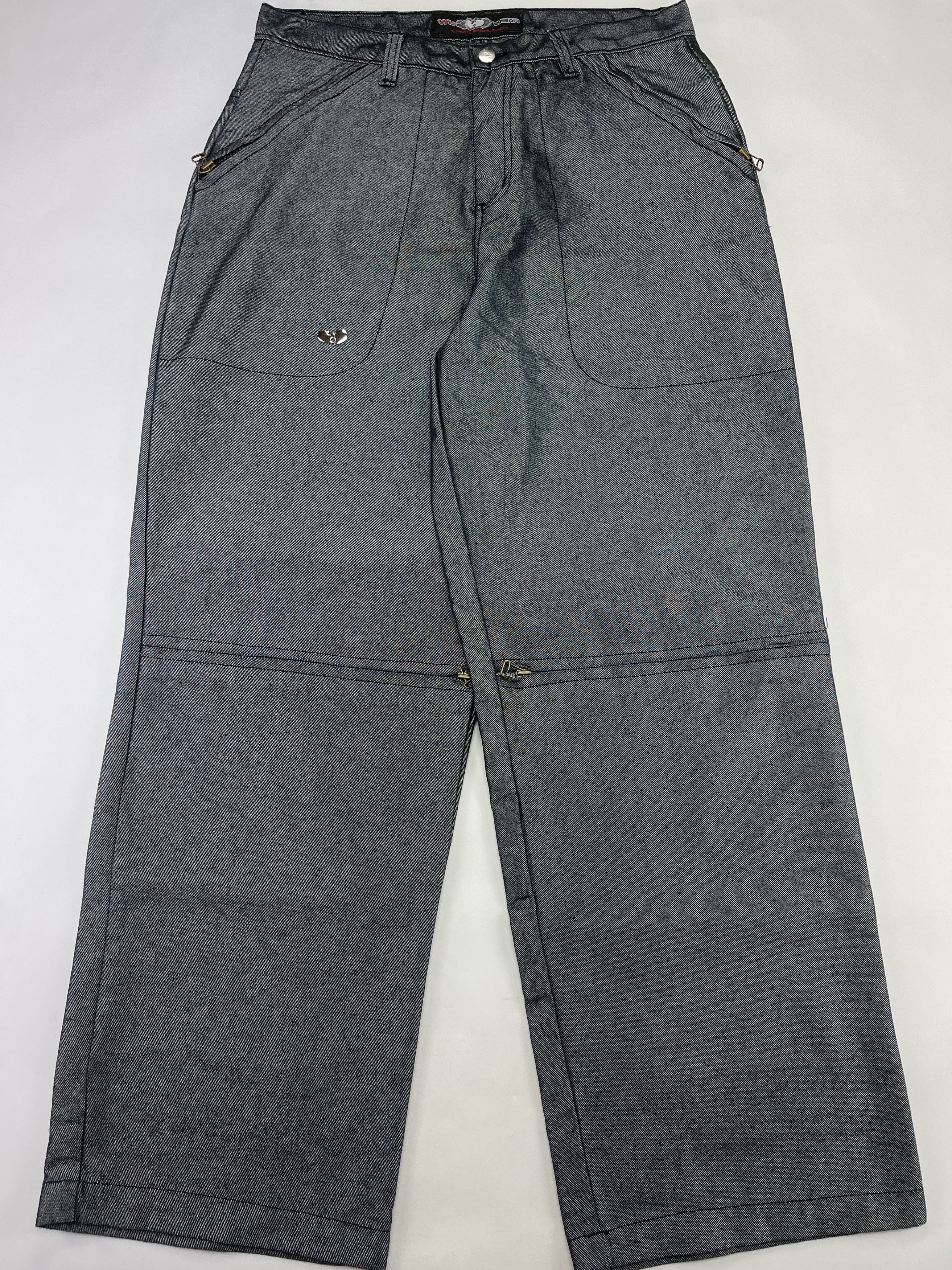Wu-Tang Clan WU WEAR jeans, shiny gray silver metallic vintage hip hop 32 Size US 32 / EU 48 - 9 Thumbnail