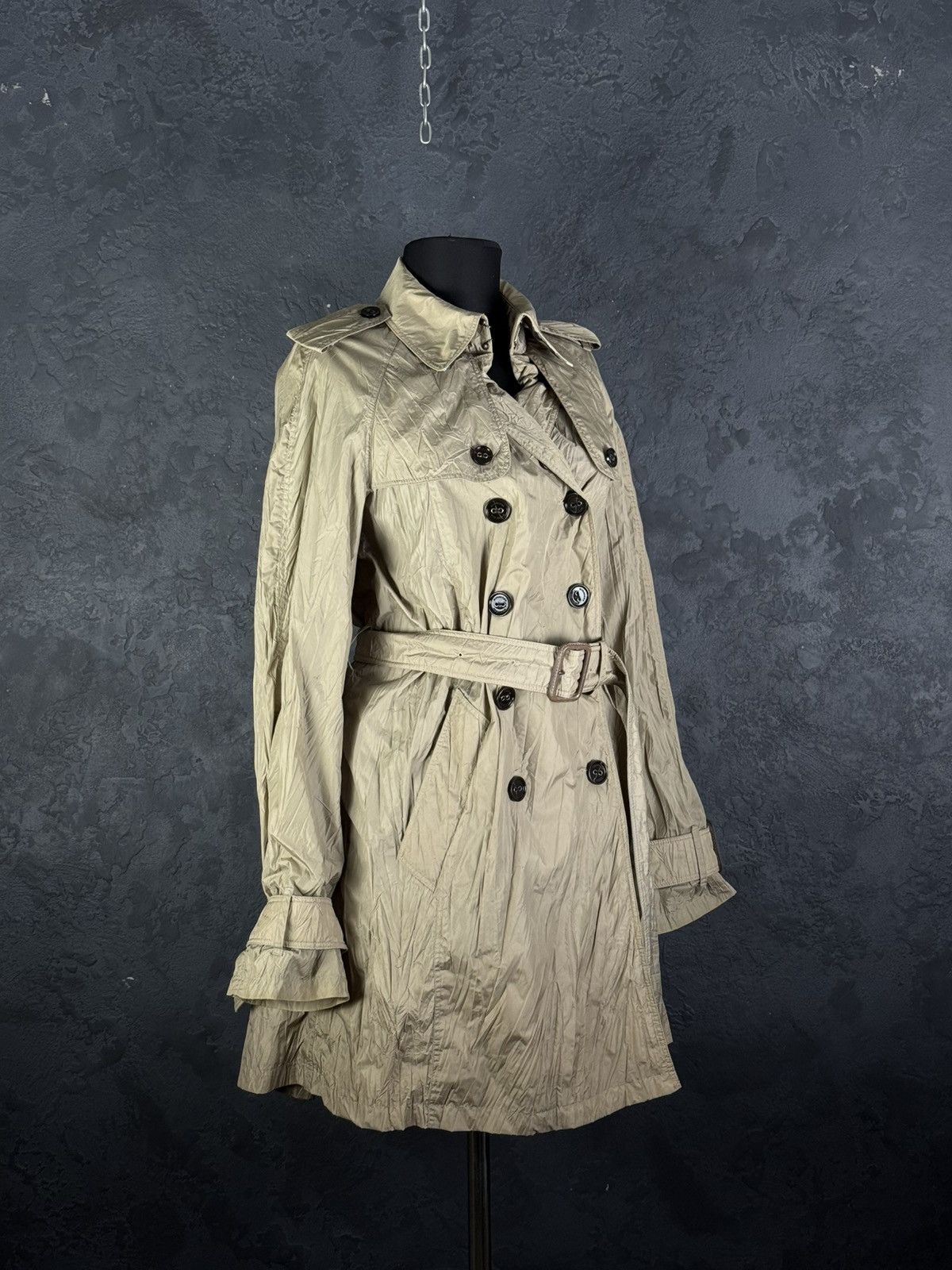 Burberry BURBERRY PRORSUM Nylon Belted Women’s Double Trench Coat Size M / US 6-8 / IT 42-44 - 7 Thumbnail