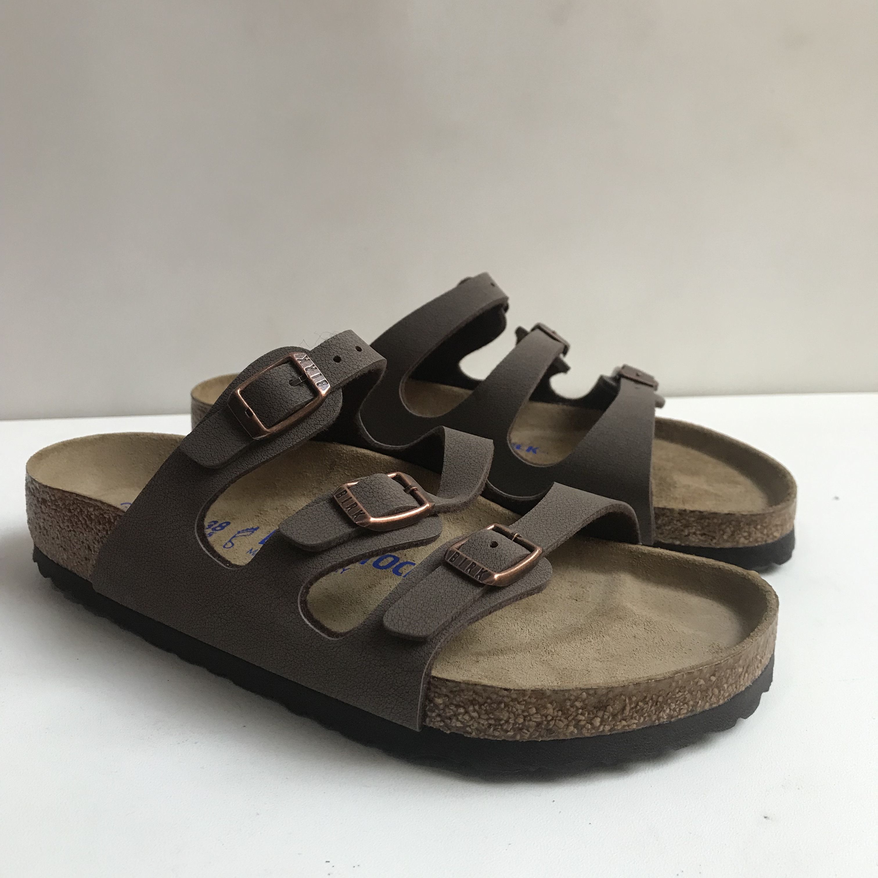 Birkenstock BIRKENSTOCK FLORIDA BLUE BIRKO-FLOR REGULAR SANDALS Brown Size US 5.5 / EU 38 - 1 Thumbnail