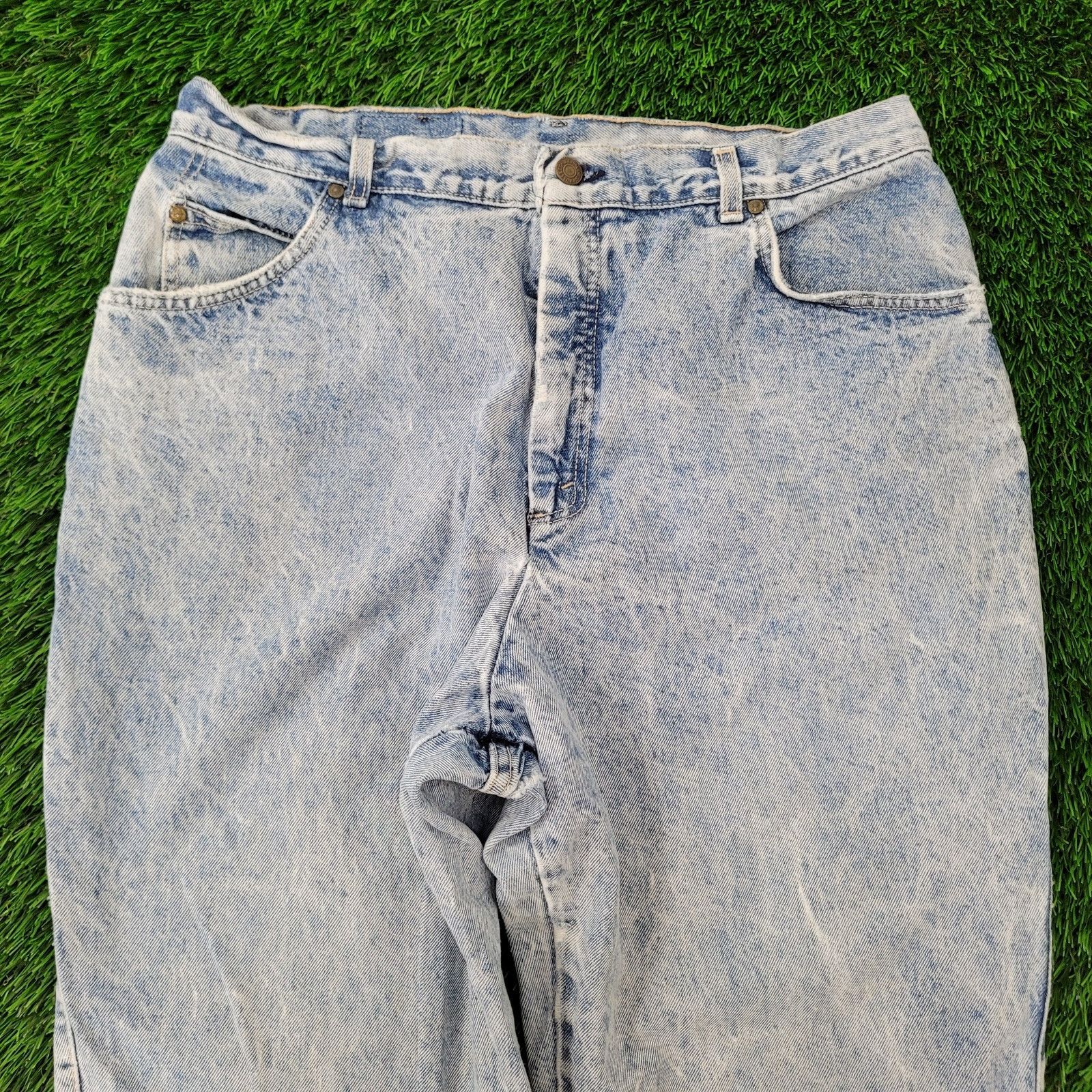 Levi's Vintage LEVIS 573 Tapered Jeans Womens 16/18 34x31 Acid-Wash Size 40" / US 18 - 12 Thumbnail