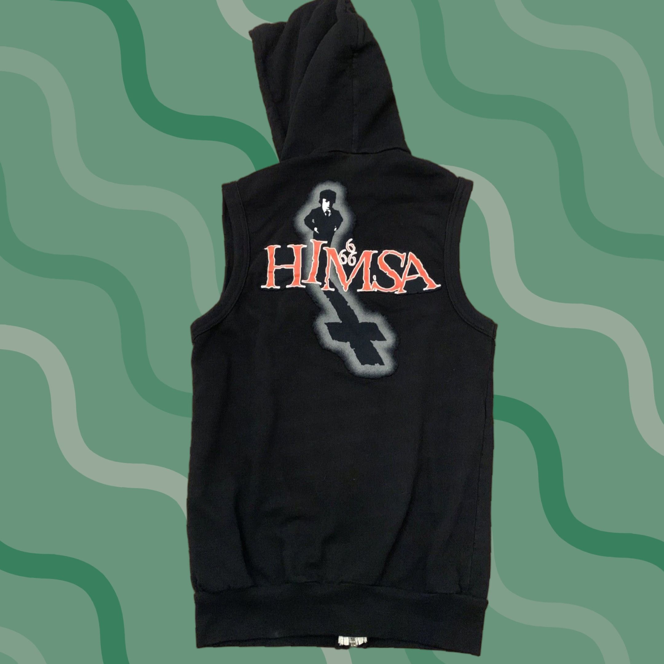 Vintage Himsa Heavy Metal Sweatshirt Women XS Black Sleeveless Full Zip Size XS / US 0-2 / IT 36-38 - 1 Thumbnail