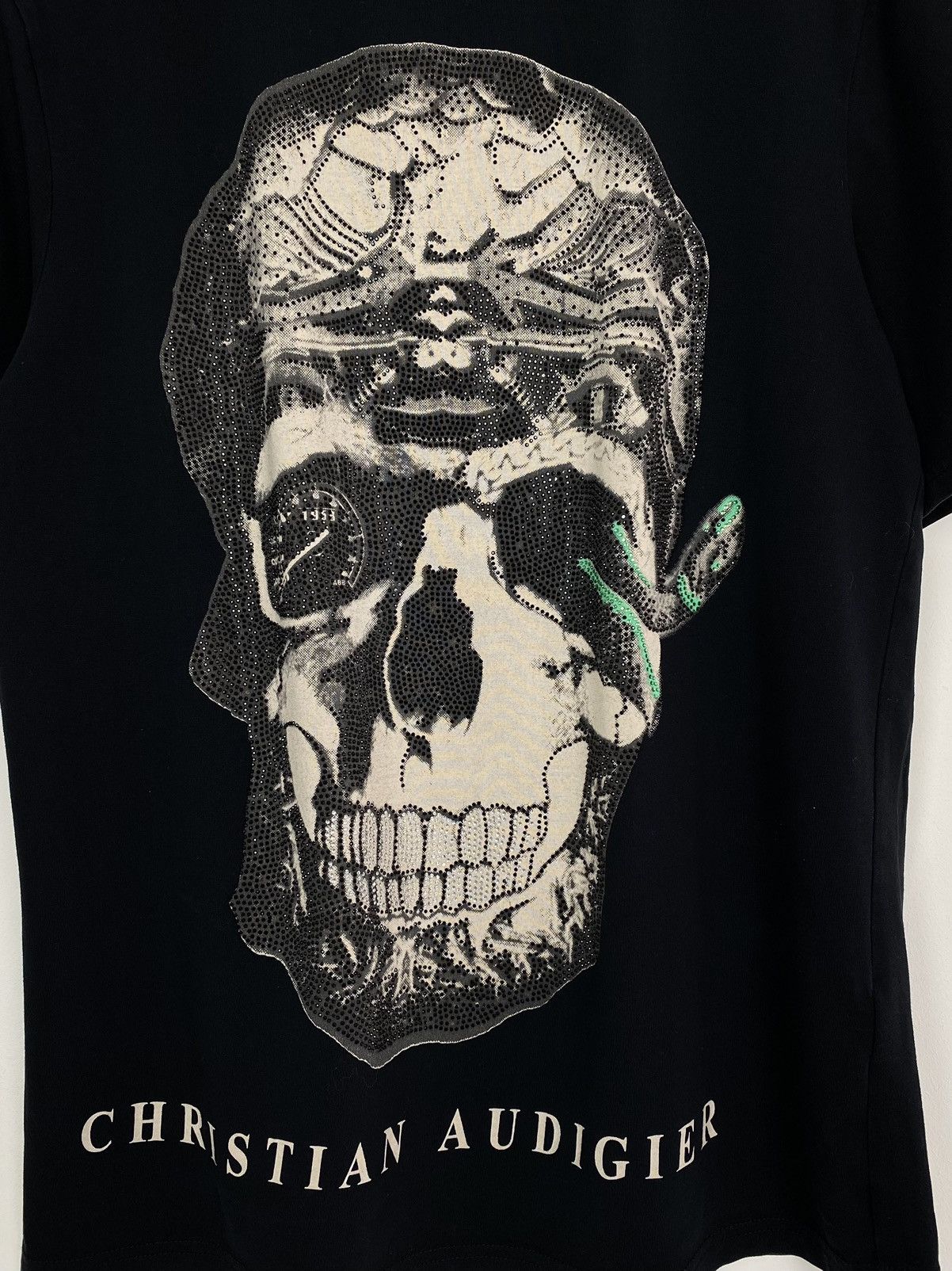 Hysteric Glamour Christian Audigier Big Skull Graphic Print T-Shirt Black Top Size US L / EU 52-54 / 3 - 3 Thumbnail