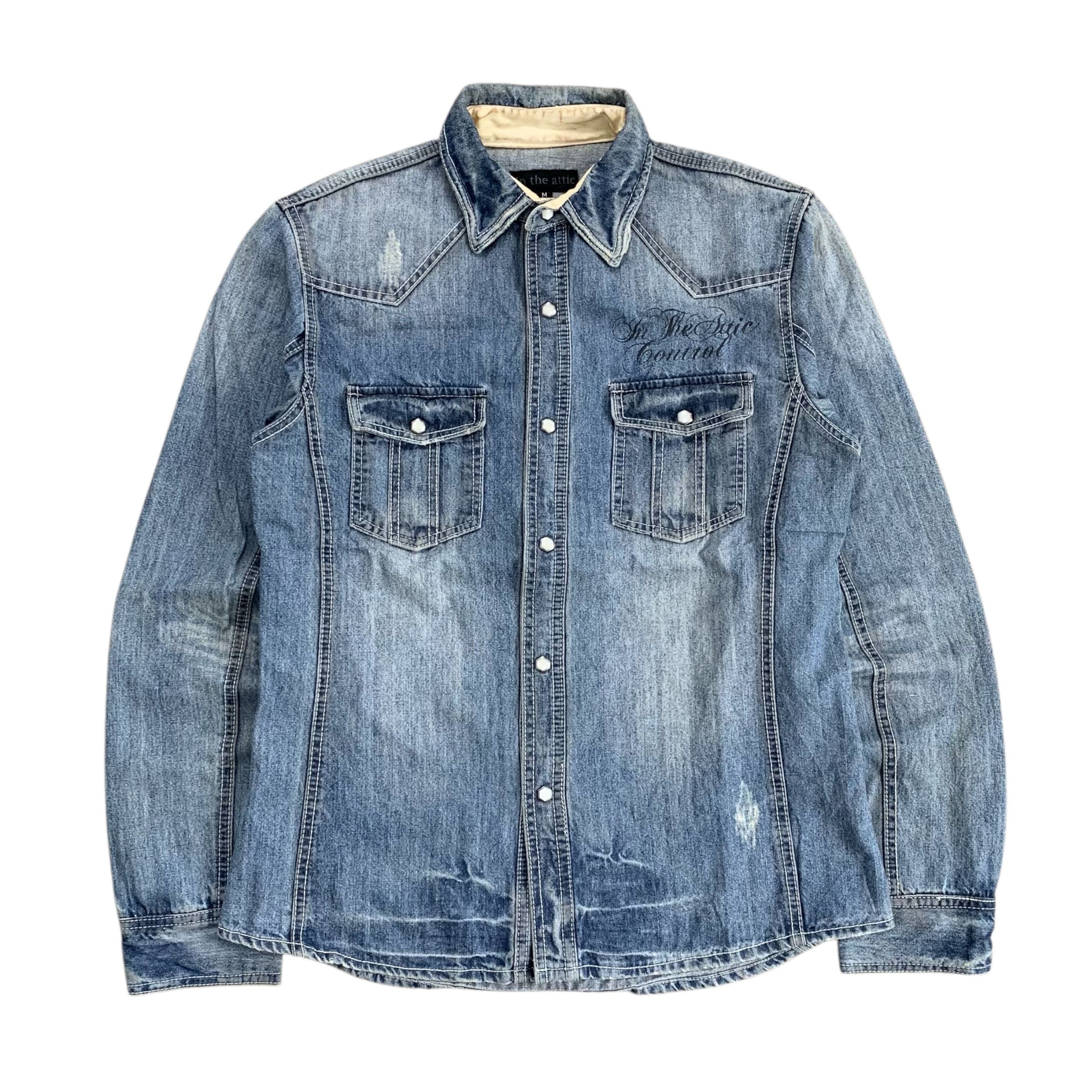 If Six Was Nine × Japanese Brand × Le Grande Bleu (L.G.B.) In The Attic “Rocker Heaven” Cambray Shirt Size US M / EU 48-50 / 2 - 5 Thumbnail