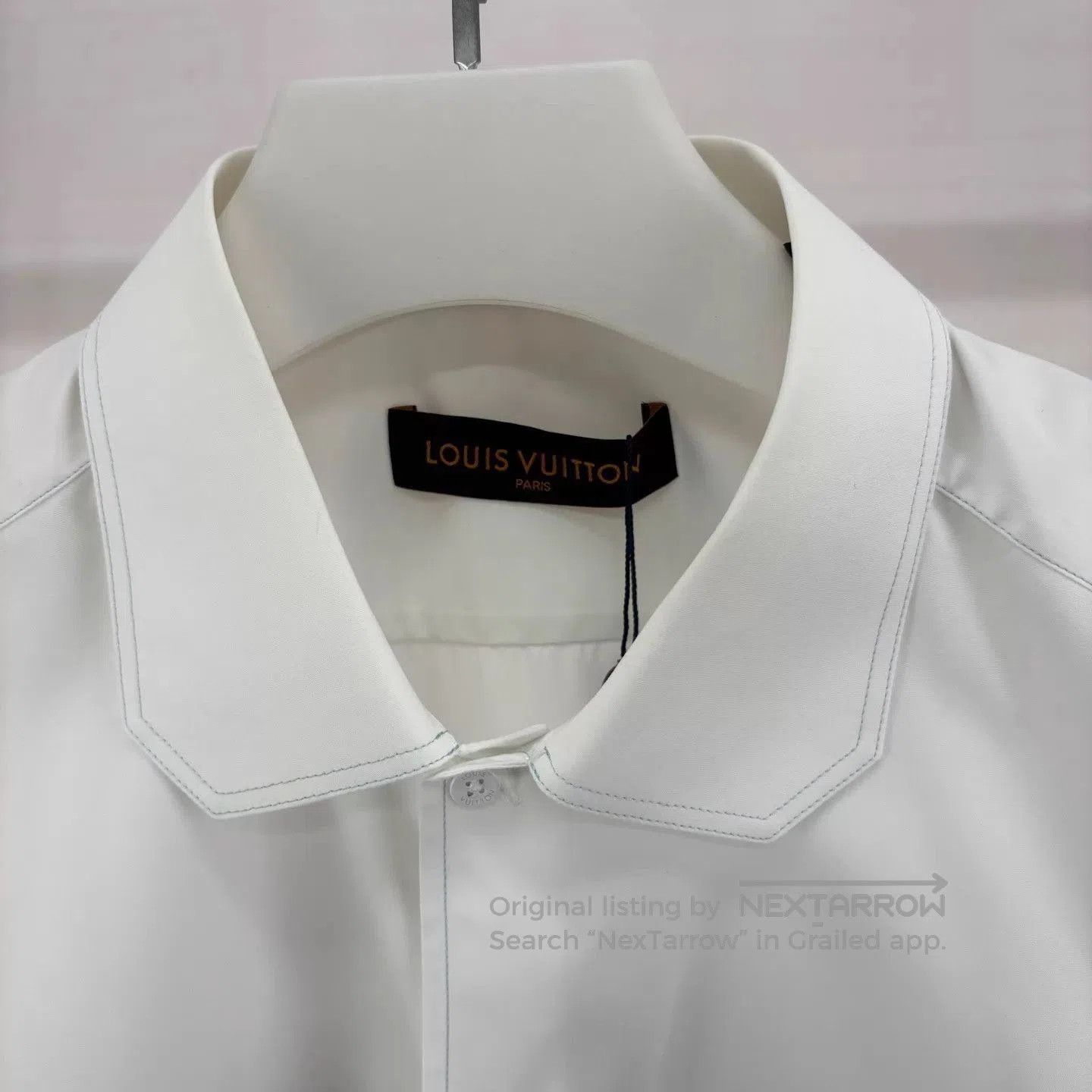 Louis Vuitton White Short Sleeve Button-Up Shirt with Graphic. Size US S / EU 44-46 / 1 - 3 Thumbnail
