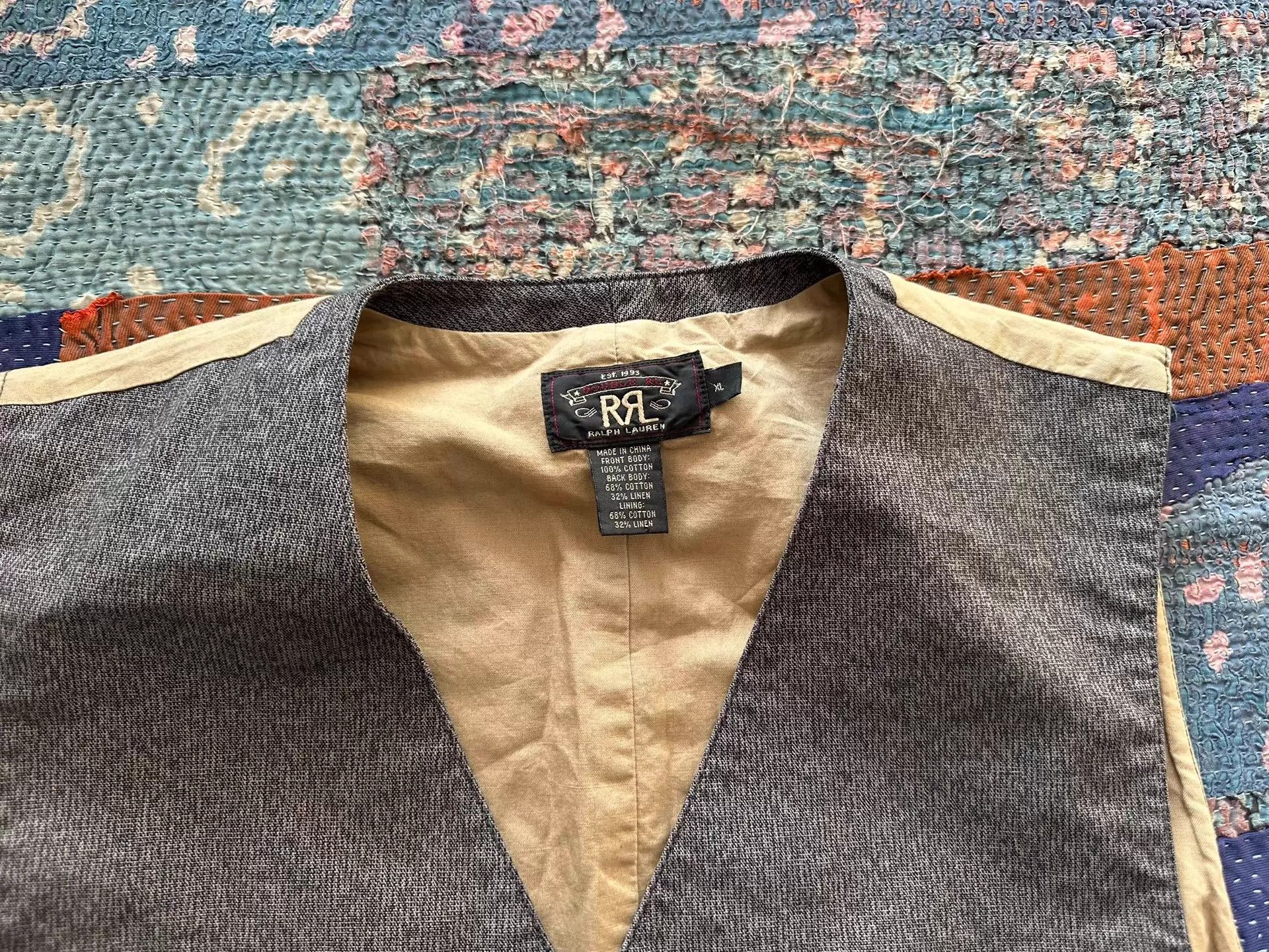 Polo Ralph Lauren RRL Pepper Salt Vest XL Like New Size US XL / EU 56 / 4 - 3 Thumbnail