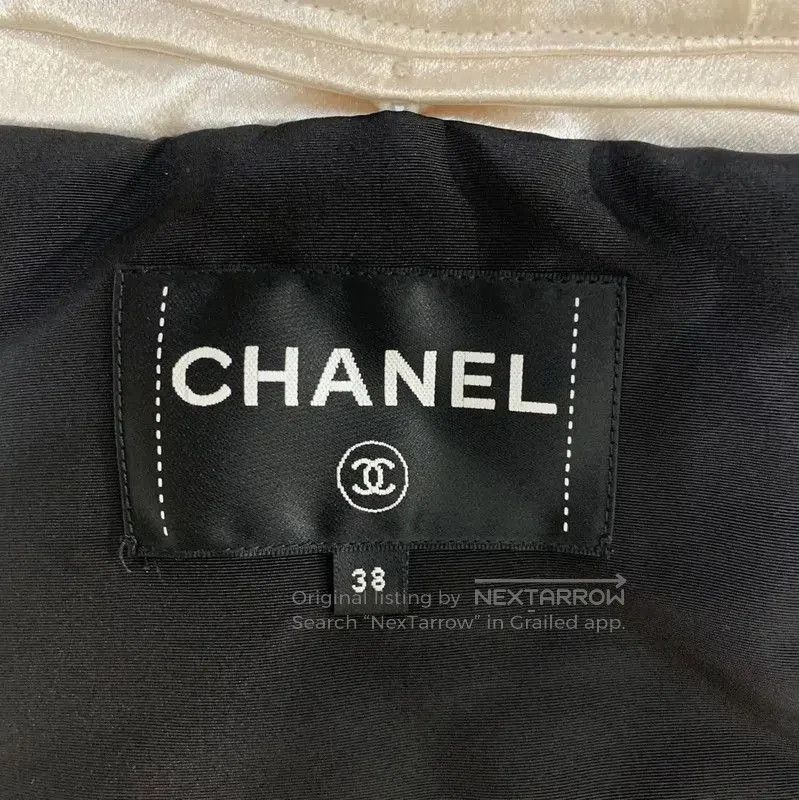 Chanel Chanel White Silk Men's Down Jacket . Size US L / EU 52-54 / 3 - 3 Thumbnail