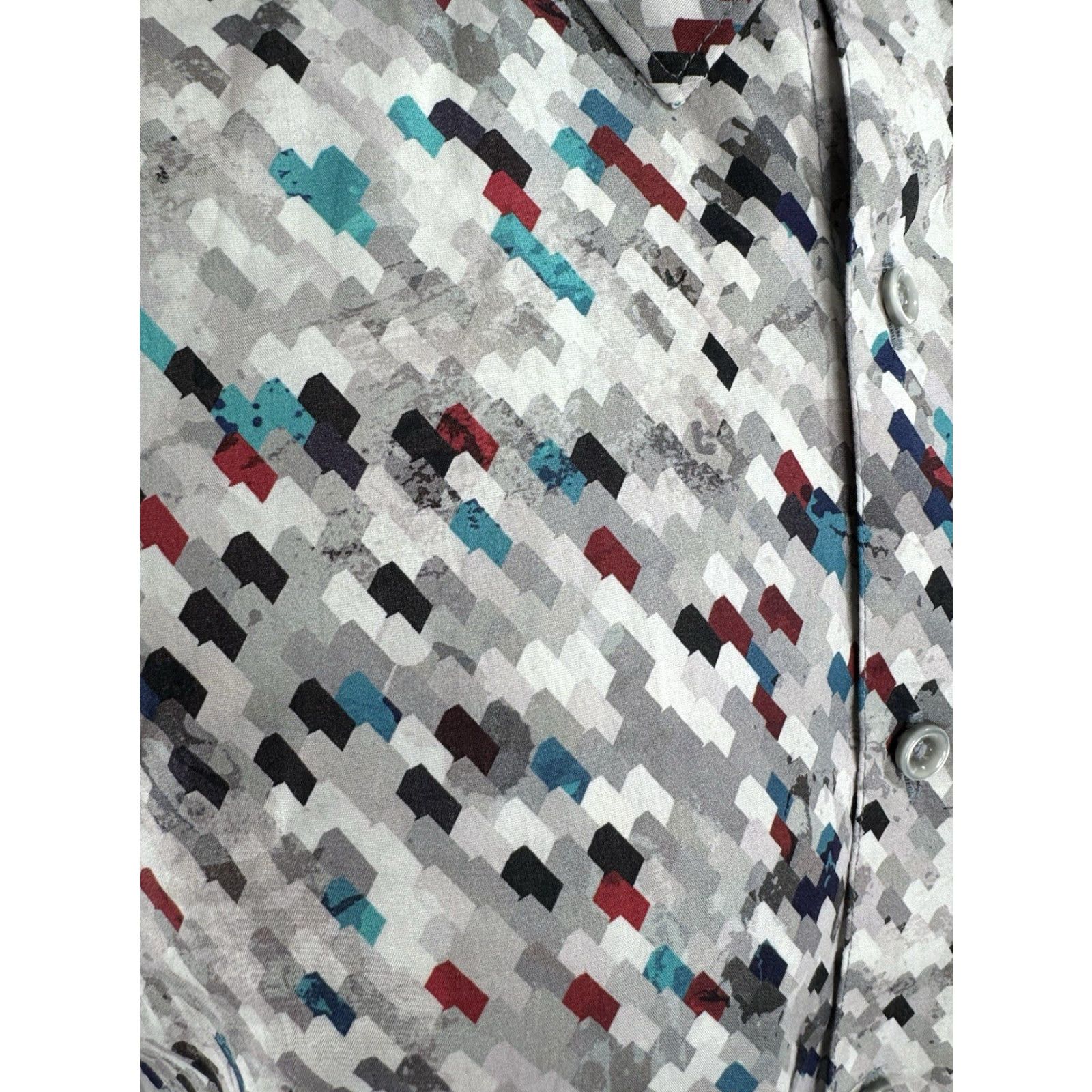 Robert Graham Robert Graham Geometric Print Multicolor Shirt Geometric Button-Up Long Sleeve S Classic Fit Men Size S Color Multicolor 90s Theme Colorful Shirt Mens Size US S / EU 44-46 / 1 - 2 Thumbnail