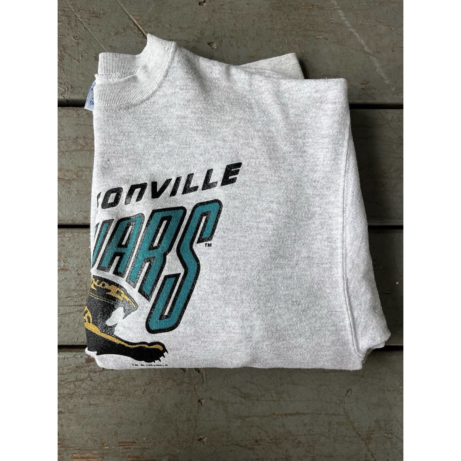 Salem Sportswear × Vintage Vintage 1993 Banned Logo Jacksonville Jaguars Sweatshirt XL Size US XL / EU 56 / 4 - 12 Thumbnail