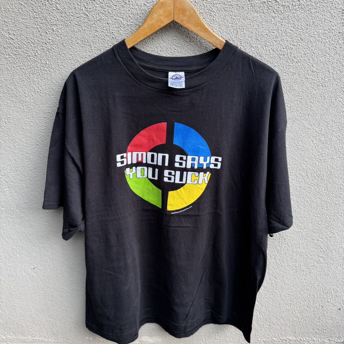 Fuck Art, Make Tees Vintage SIMON says you suck tee wording humor parody google Size US XL / EU 56 / 4 - 2 Thumbnail
