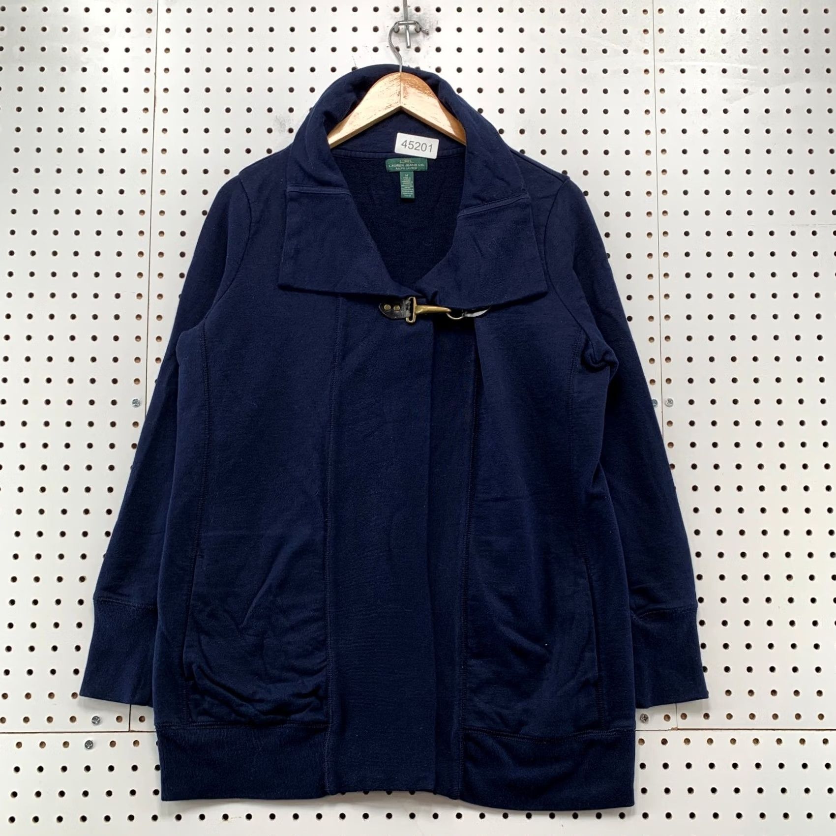 Ralph Lauren Lauren Ralph Lauren Cardigan Sweater Womens Medium Navy Blue Fireman Hook Size M / US 6-8 / IT 42-44 - 2 Thumbnail