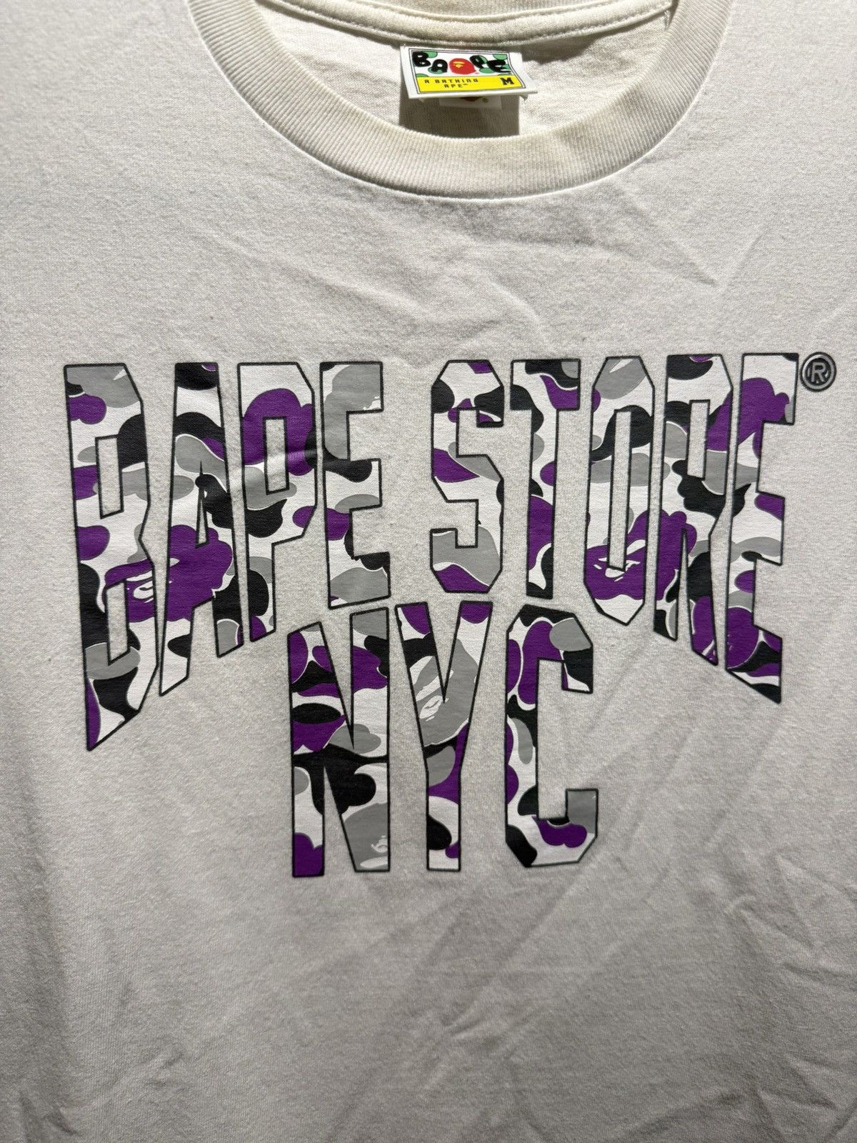 Bape Bape New York store spell out tee size M Size US M / EU 48-50 / 2 - 2 Thumbnail