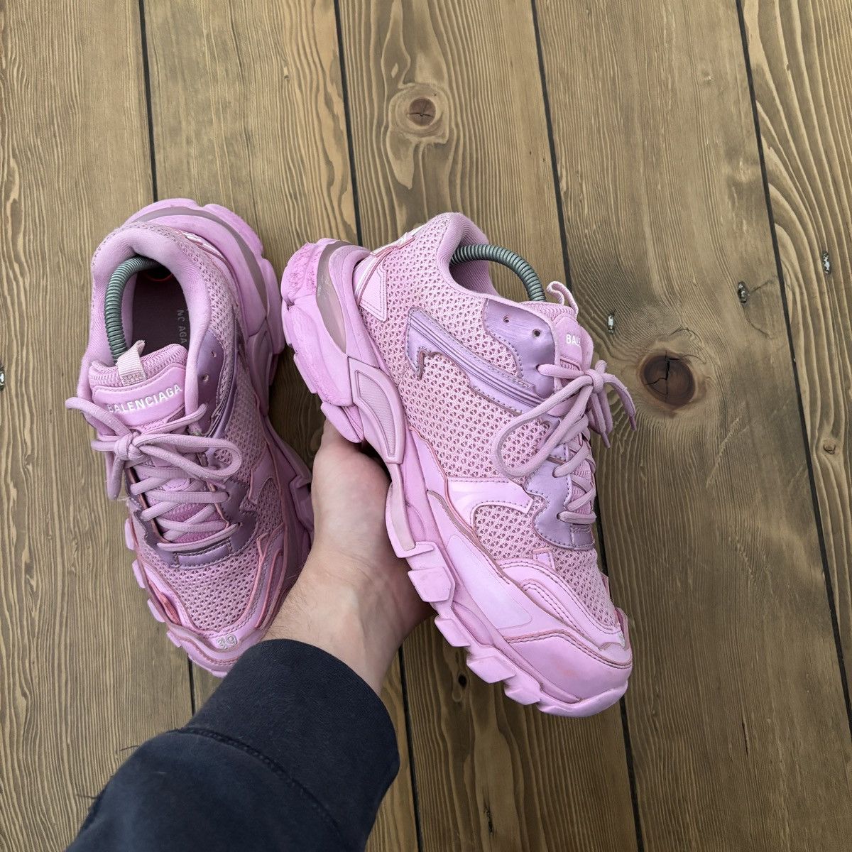Balenciaga Balenciag Track 3 Distressed Trainers Platform Shoes Size US 8.5 / IT 38.5 - 5 Thumbnail