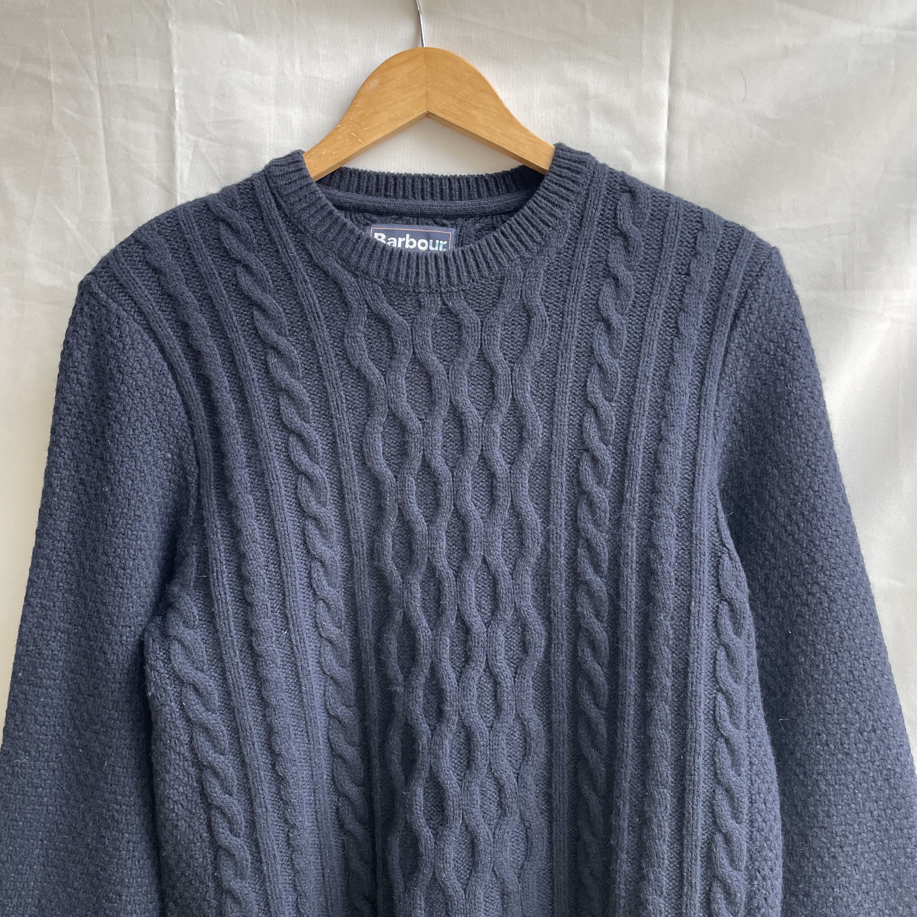 Barbour Barbour Chunky Cable Knit Wool Sweater Size S Size US S / EU 44-46 / 1 - 3 Thumbnail