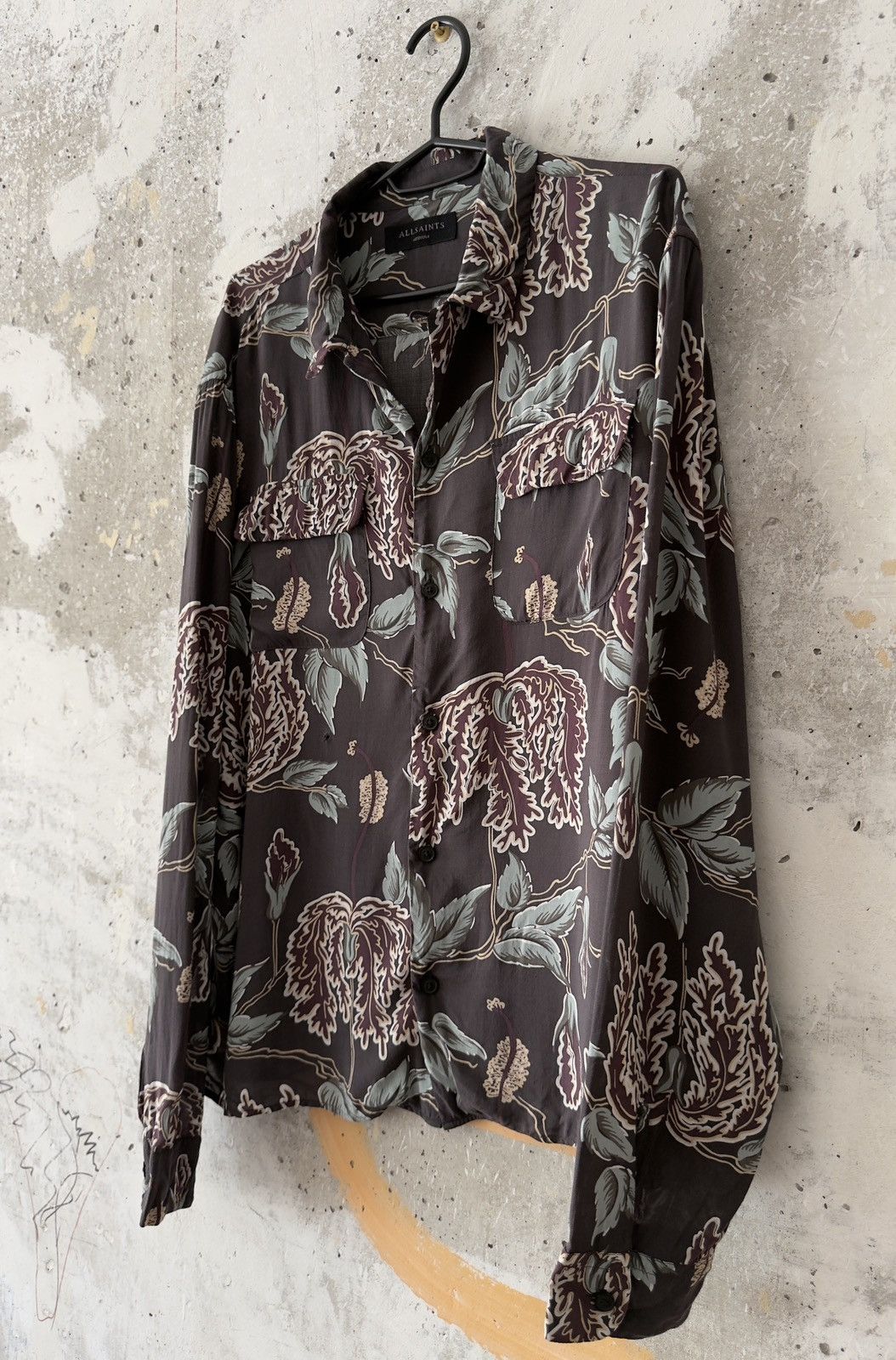 Allsaints Allsaints Peoria Floral Viscose Long Sleeve T-Shirt Size M Size US M / EU 48-50 / 2 - 3 Thumbnail
