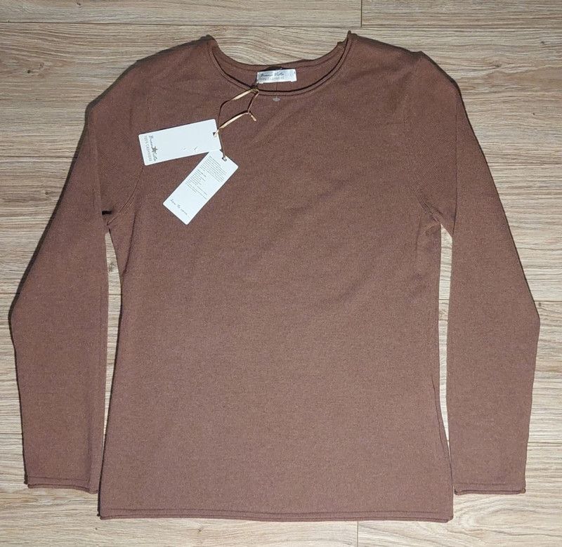 image of Vintage 100% Cashmere Sweater Chocolate Brown Luxury Soft, Women's (Size Large)