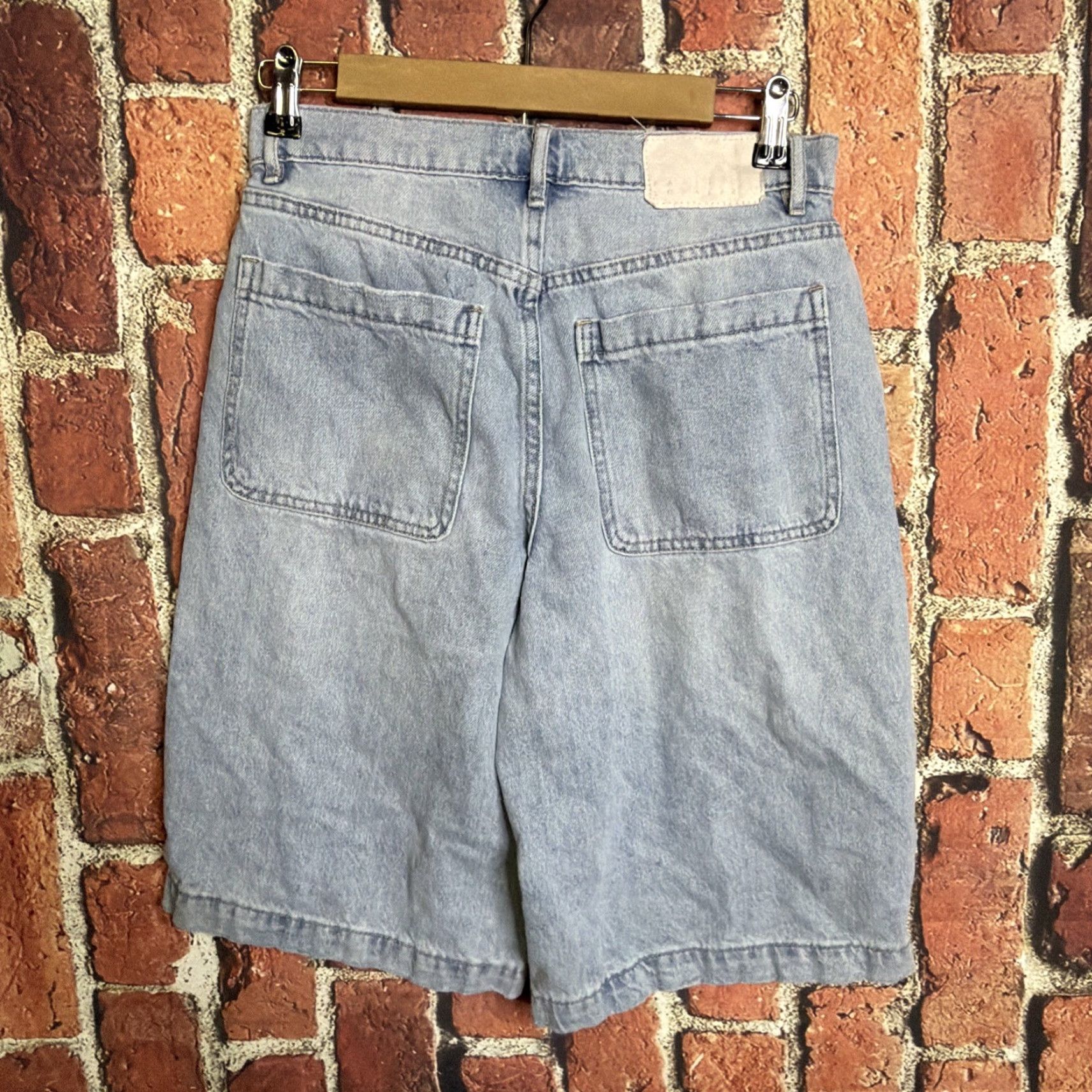 Pacsun Pacsun Extreme Jorts Mens 25 Blue Jean Shorts Casual Streetwear Skater Flames Jeans Wide-Leg Inseam 13 Light Wash Color Blue Mens Size US 26 / EU 42 - 3 Thumbnail