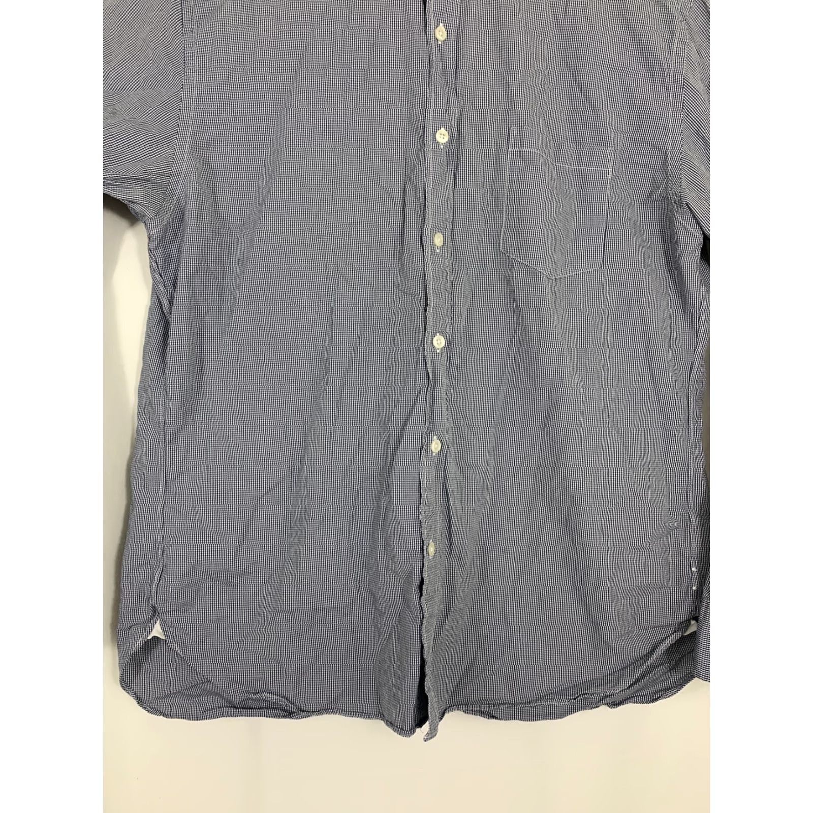 J.Crew J.CREW Shirt Mens XL Long Sleeve Button-Down Checkered Blue 100% Cotton Pocket Size US XL / EU 56 / 4 - 4 Thumbnail