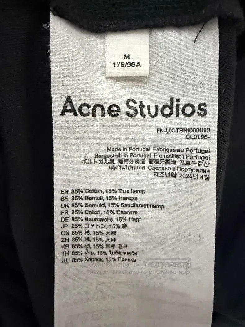 Acne Studios Acne Studios 1996 series black short-sleeve T-shirt Size US M / EU 48-50 / 2 - 4 Thumbnail