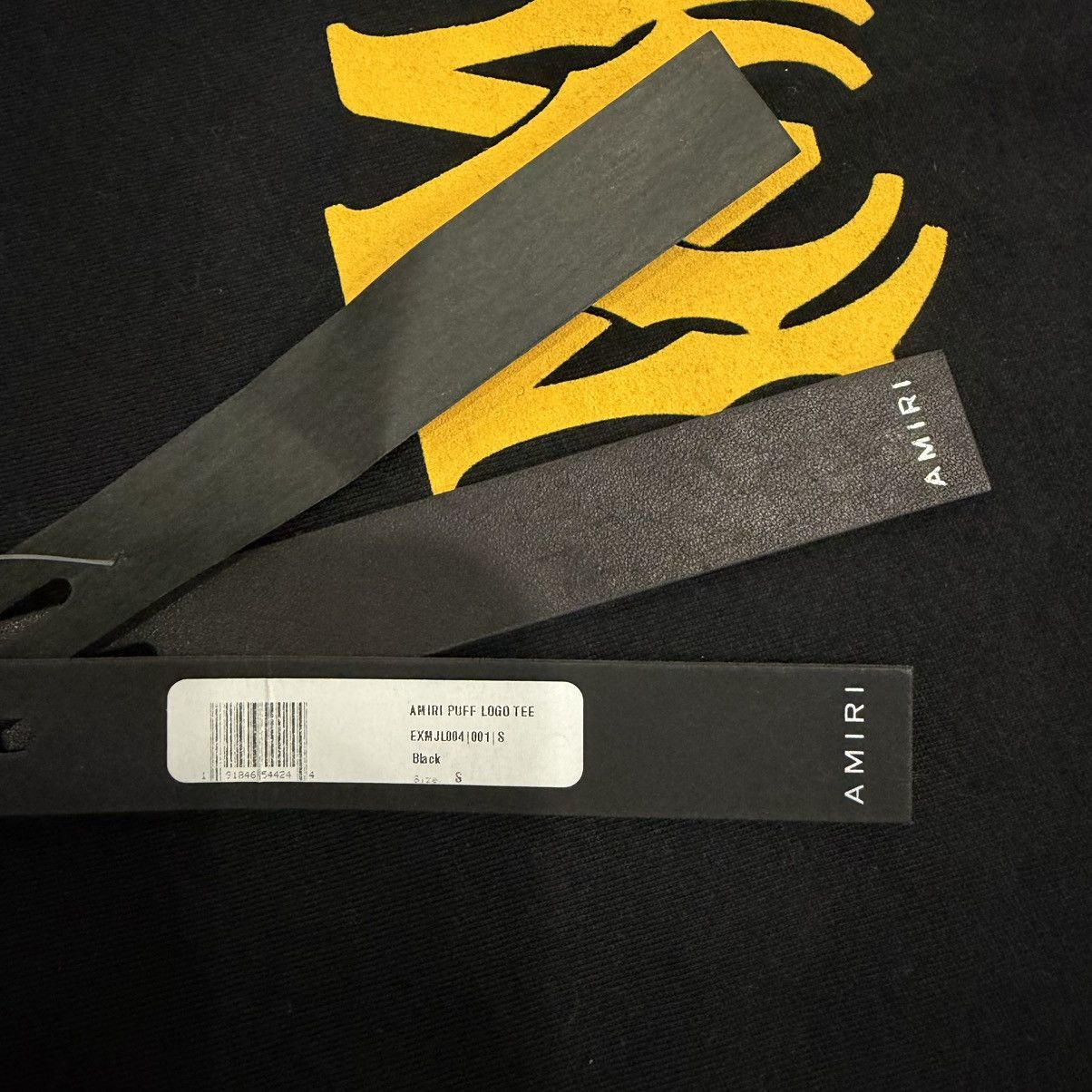 Amiri Amiri MA Logo Tee Black/Yellow Size US S / EU 44-46 / 1 - 5 Thumbnail