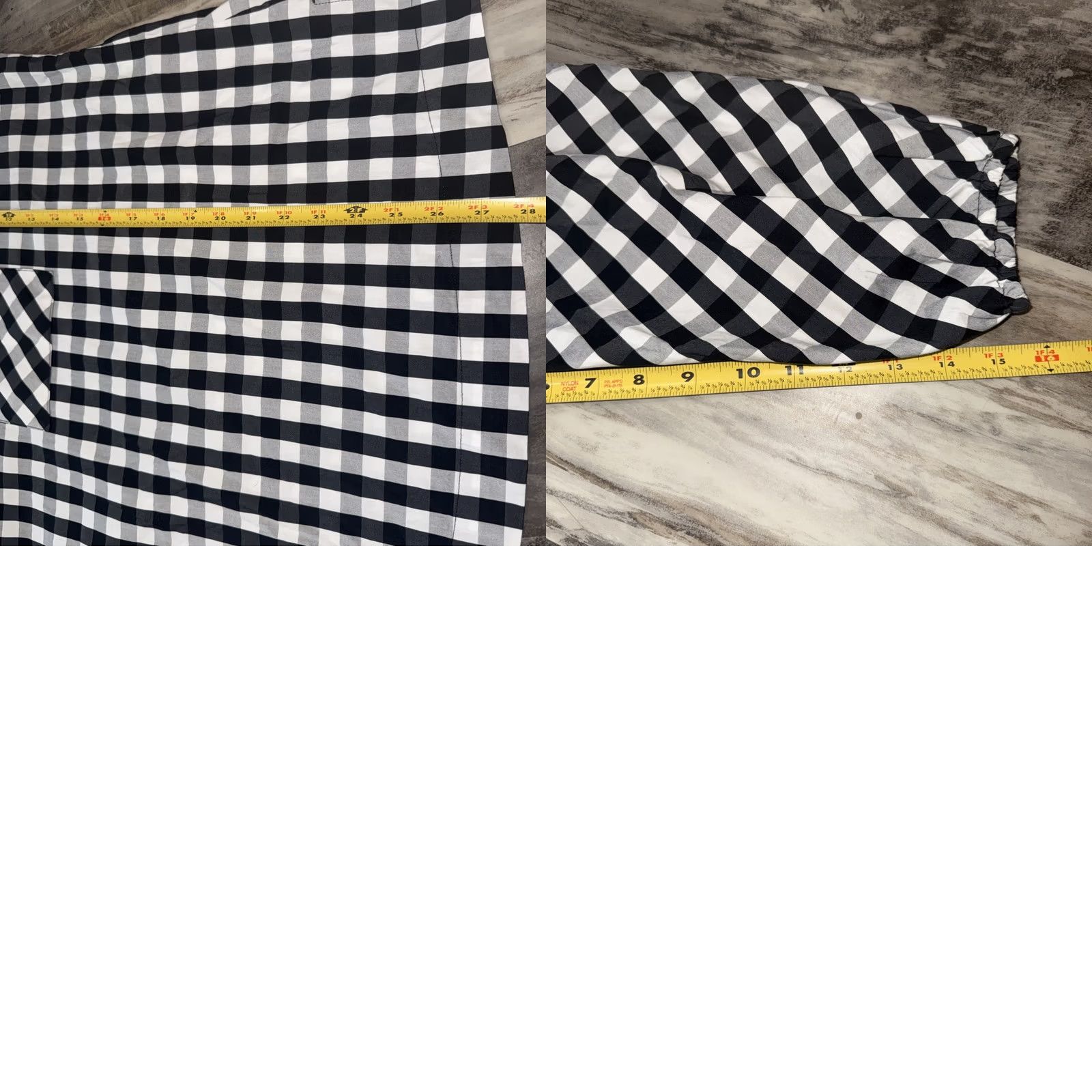 Vintage Chico's Black White Gingham Check Blouse 3/4 Sleeve Balloon Size 8/10 Womens Shirt Casual Workwear Lightweight Stretch Size M / US 6-8 / IT 42-44 - 8 Thumbnail