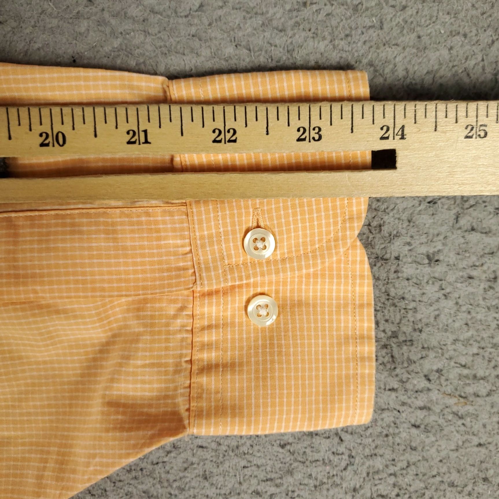 Brooks Brothers Brooks Brothers Shirt Mens 15.5 Orange Check Dress Button Up Long Sleeve Size 40R - 6 Thumbnail