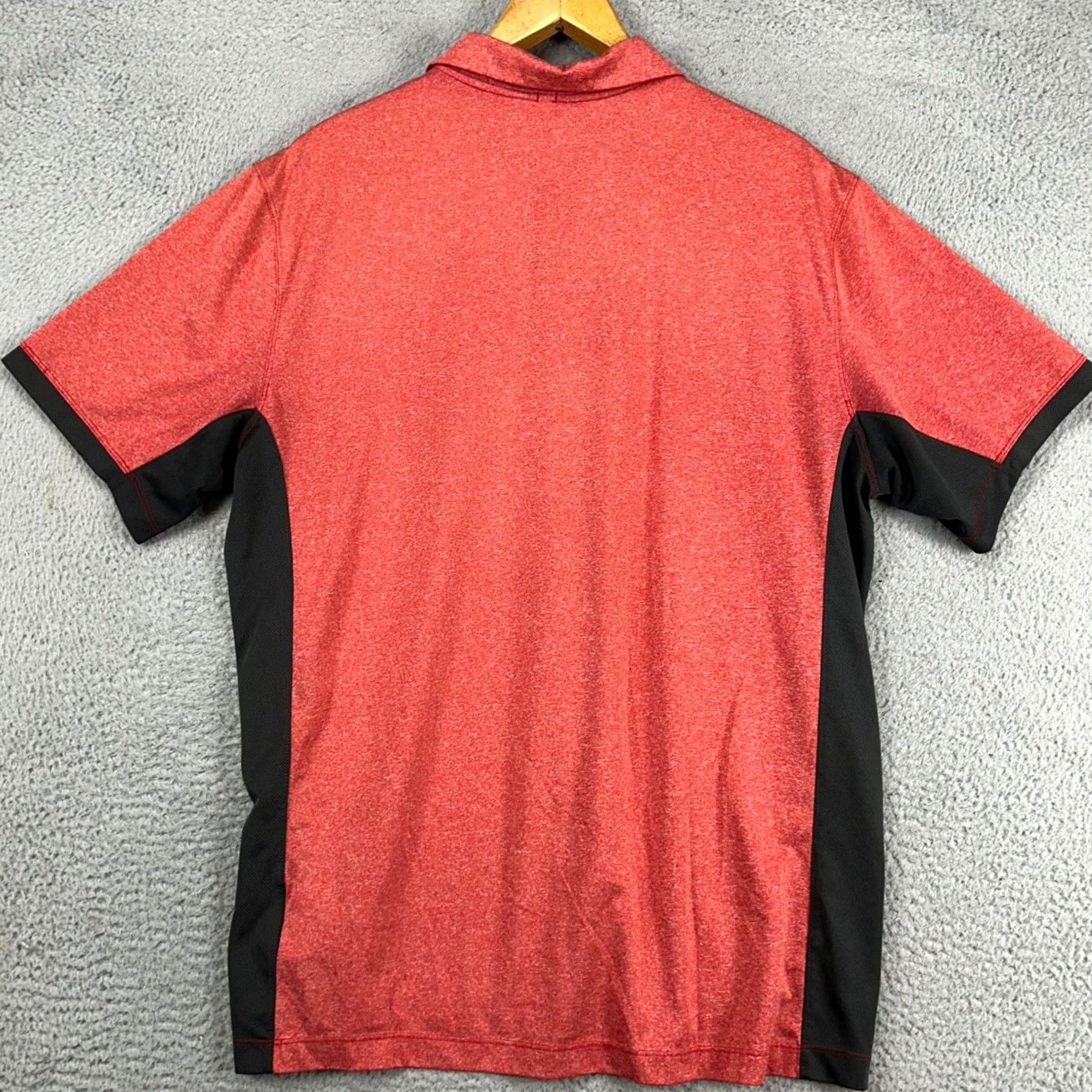 Nike Nike Dri-Fit Mens Golf Polo Shirt XL Red Black Colorblock Short Sleeve Rugby Size US XL / EU 56 / 4 - 3 Thumbnail