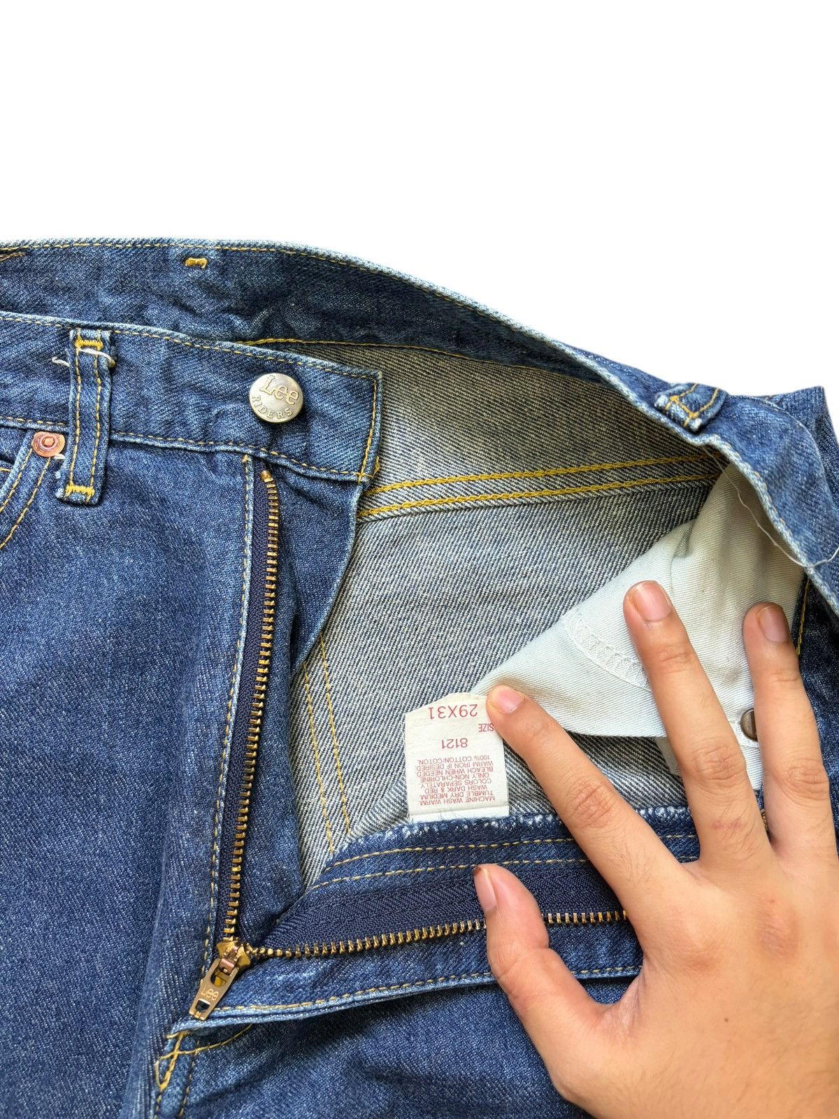 Lee Vintage Lee Riders Lady Blue Wash Distressed Jeans Size 25" / US 0 / IT 36 - 5 Thumbnail