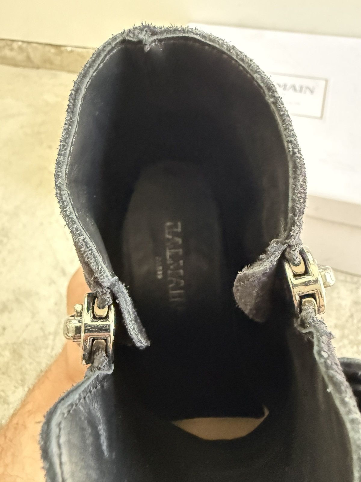 Balmain Balmain “Anthos” Suede Side-Zip Boots Size US 7 / EU 40 - 7 Thumbnail